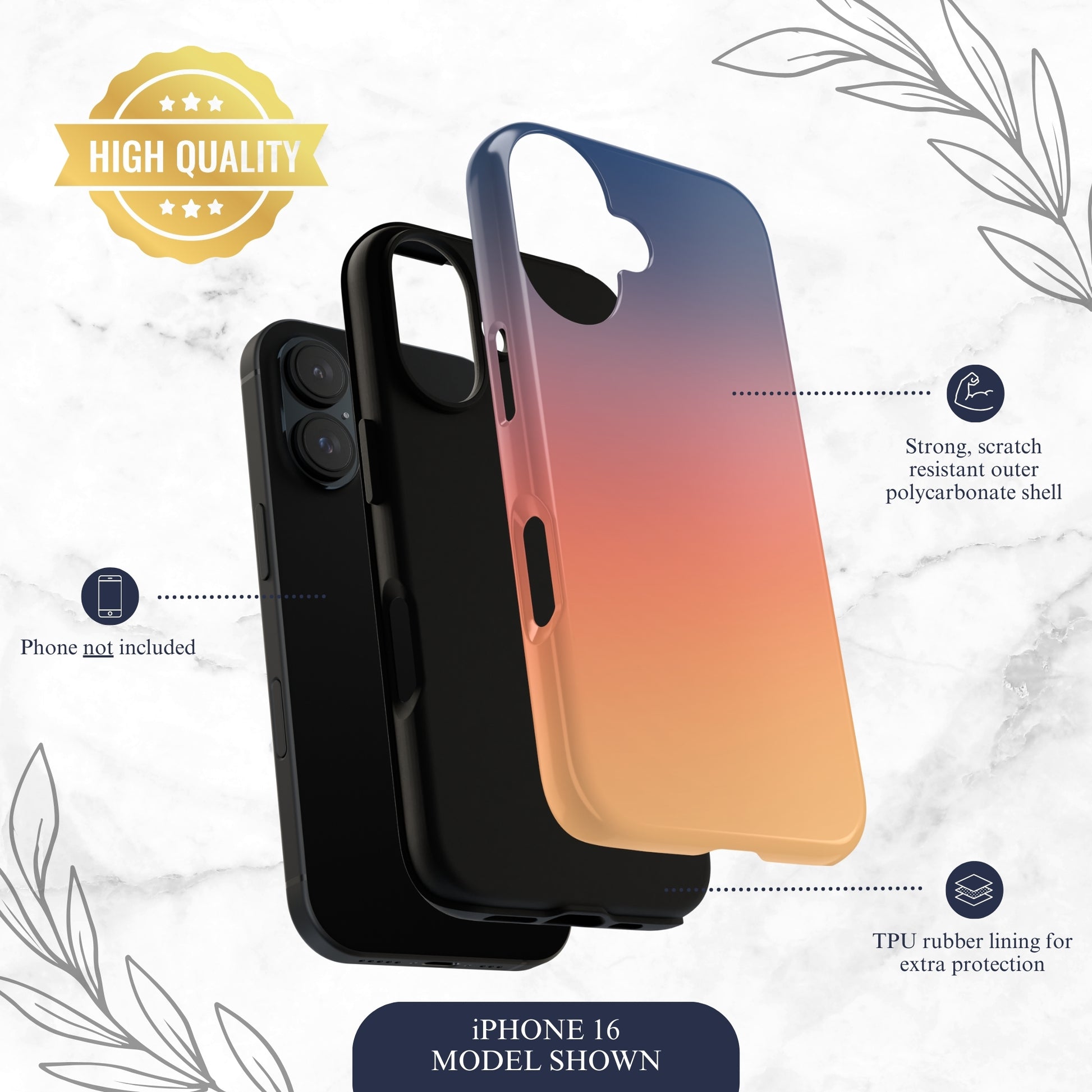 Sunset Aura - iPhone Case Phone Case-aesthetic phone case-shockproof phone case-cute phone case-designer phone case-elegant phone case-luxury phone case-phone accessories-fashion accessory