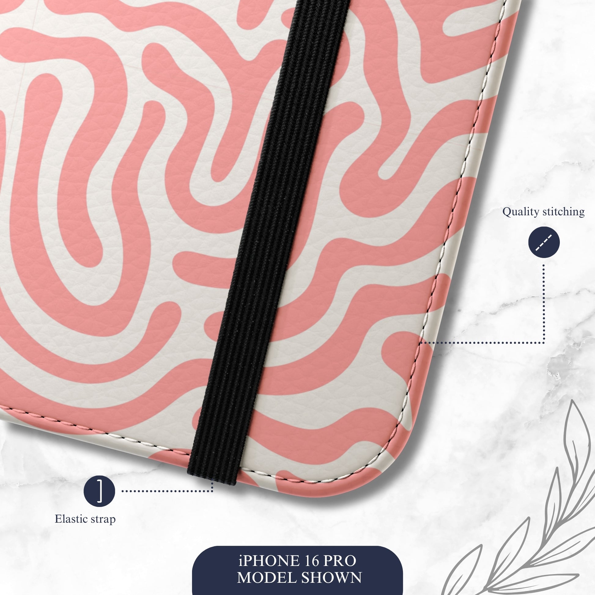 Strawberry Sundae - iPhone Flip Case Wallet, Leather Folio Case Phone Case-aesthetic phone case-shockproof phone case-cute phone case-designer phone case-elegant phone case-luxury phone case-phone accessories-fashion accessory