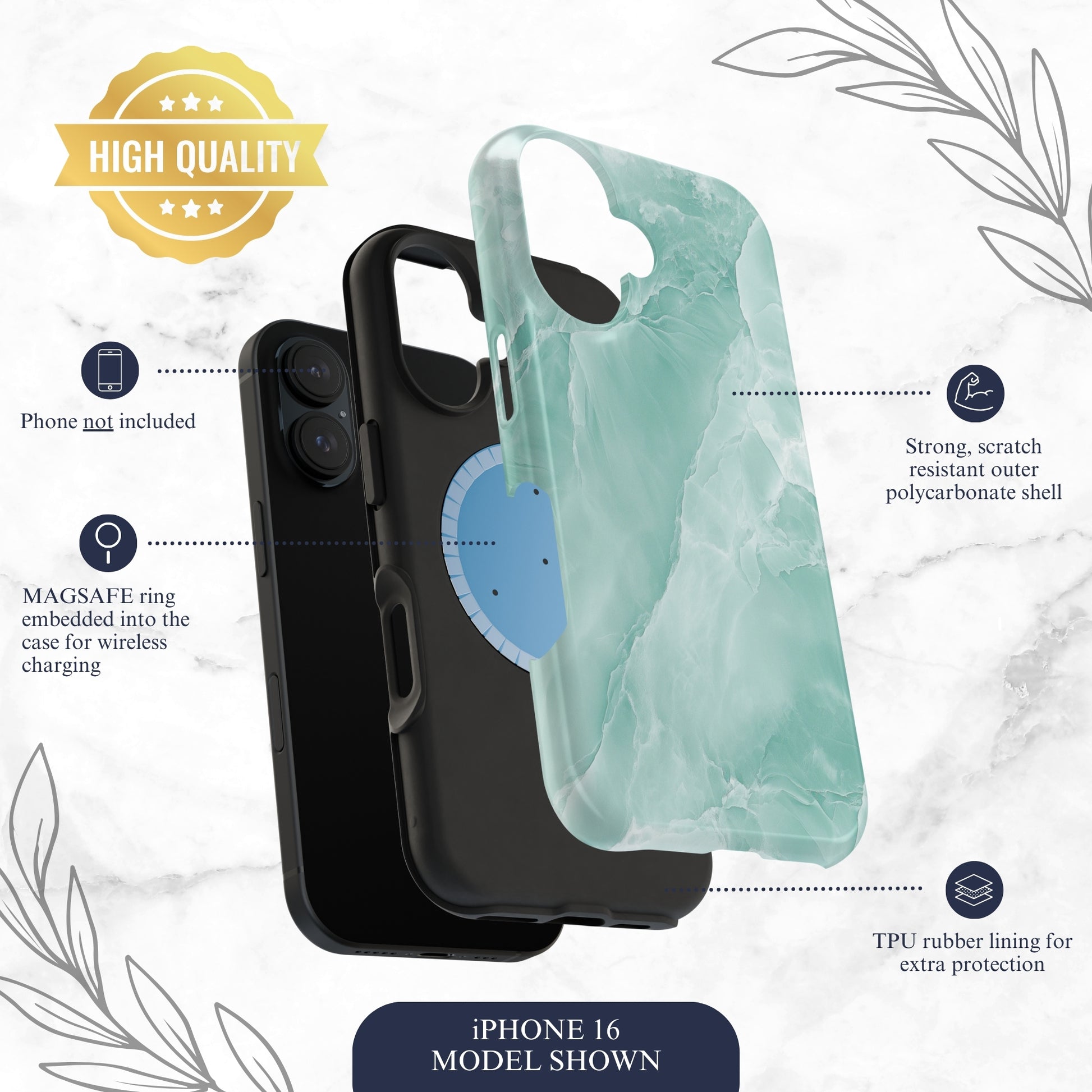Jade - Magsafe iPhone Case Phone Case-aesthetic phone case-shockproof phone case-cute phone case-designer phone case-elegant phone case-luxury phone case-phone accessories-fashion accessory
