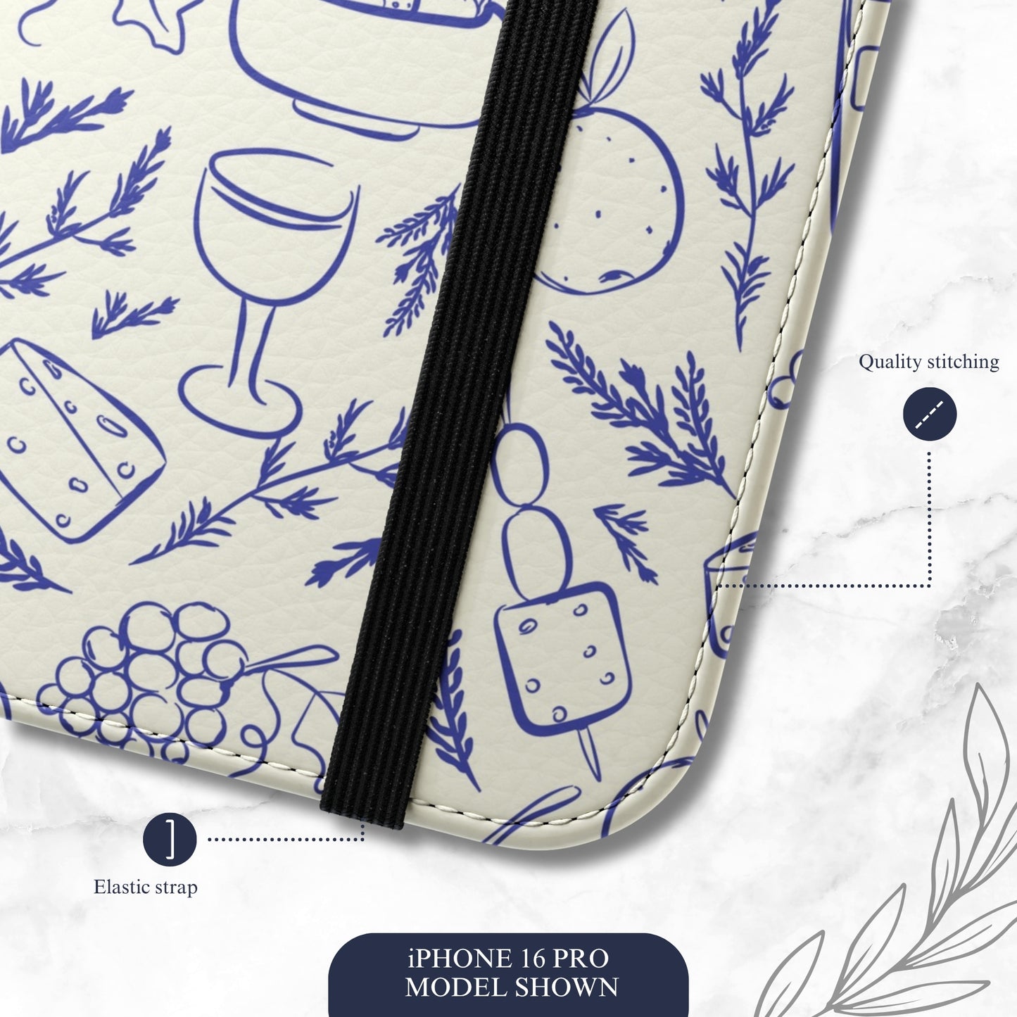 Foodie - iPhone Flip Case Wallet, Leather Folio Case Phone Case-aesthetic phone case-shockproof phone case-cute phone case-designer phone case-elegant phone case-luxury phone case-phone accessories-fashion accessory