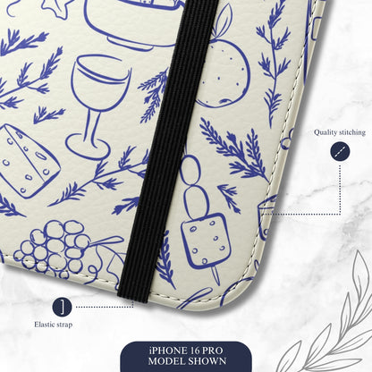 Foodie - iPhone Flip Case Wallet, Leather Folio Case Phone Case-aesthetic phone case-shockproof phone case-cute phone case-designer phone case-elegant phone case-luxury phone case-phone accessories-fashion accessory