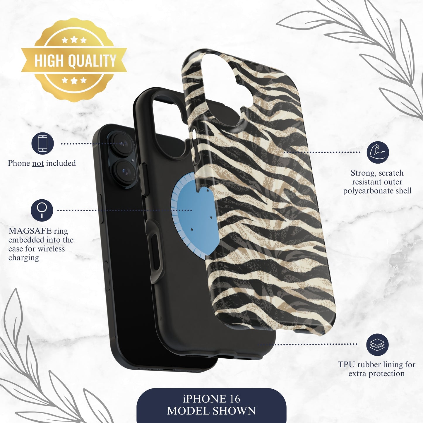 Shadow Play - Magsafe iPhone Case Phone Case-aesthetic phone case-shockproof phone case-cute phone case-designer phone case-elegant phone case-luxury phone case-phone accessories-fashion accessory