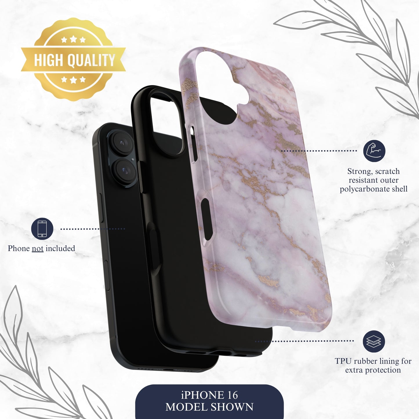 Luna Quartz - iPhone Case Phone Case-aesthetic phone case-shockproof phone case-cute phone case-designer phone case-elegant phone case-luxury phone case-phone accessories-fashion accessory