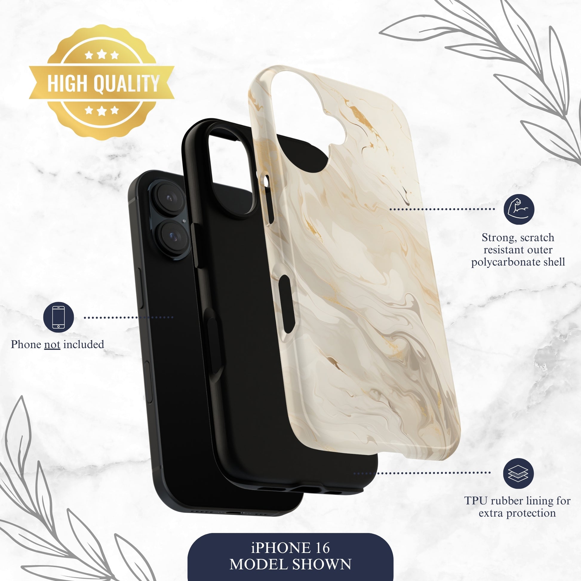 Double Cream - iPhone Case Phone Case-aesthetic phone case-shockproof phone case-cute phone case-designer phone case-elegant phone case-luxury phone case-phone accessories-fashion accessory