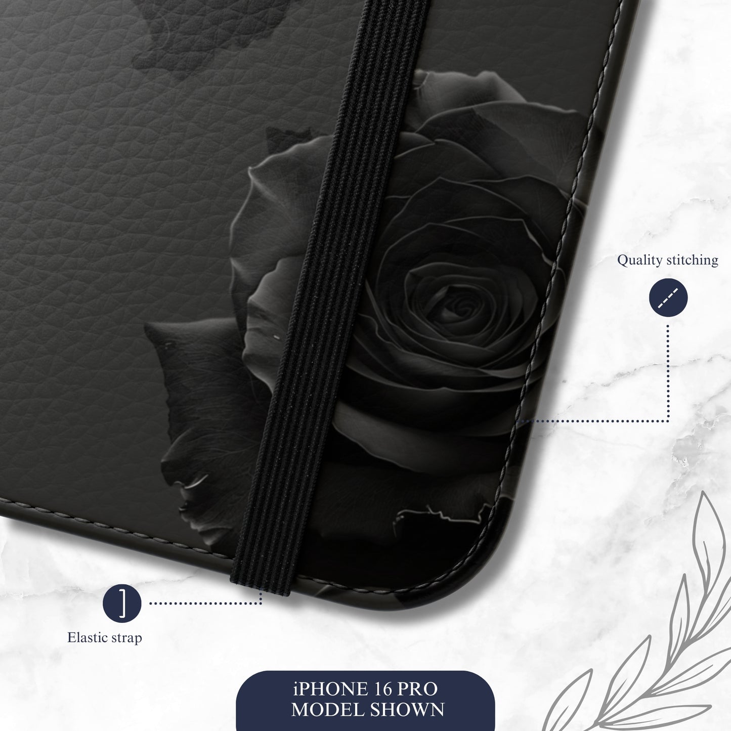 Dark Mystery - iPhone Flip Case Wallet, Leather Folio Case Phone Case-aesthetic phone case-shockproof phone case-cute phone case-designer phone case-elegant phone case-luxury phone case-phone accessories-fashion accessory