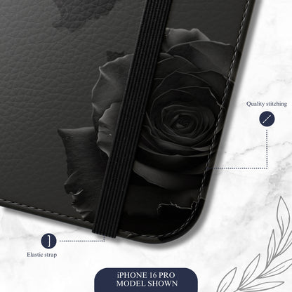 Dark Mystery - iPhone Flip Case Wallet, Leather Folio Case Phone Case-aesthetic phone case-shockproof phone case-cute phone case-designer phone case-elegant phone case-luxury phone case-phone accessories-fashion accessory