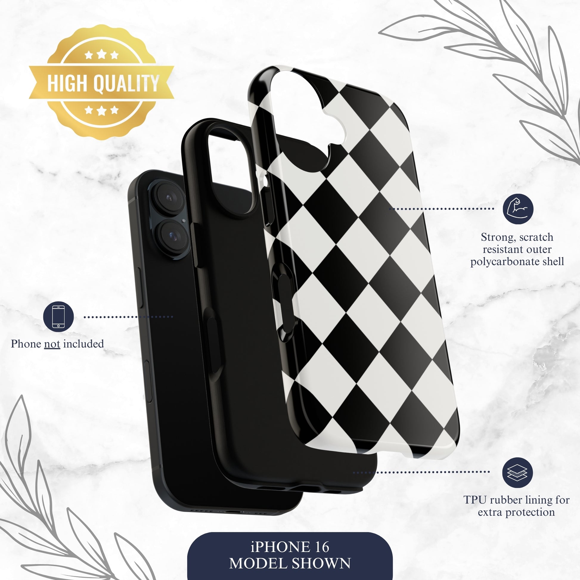 High Society - iPhone Case Phone Case-aesthetic phone case-shockproof phone case-cute phone case-designer phone case-elegant phone case-luxury phone case-phone accessories-fashion accessory