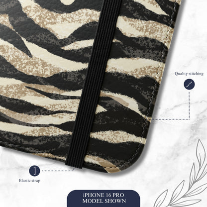 Shadow Play - iPhone Flip Case Wallet, Leather Folio Case Phone Case-aesthetic phone case-shockproof phone case-cute phone case-designer phone case-elegant phone case-luxury phone case-phone accessories-fashion accessory