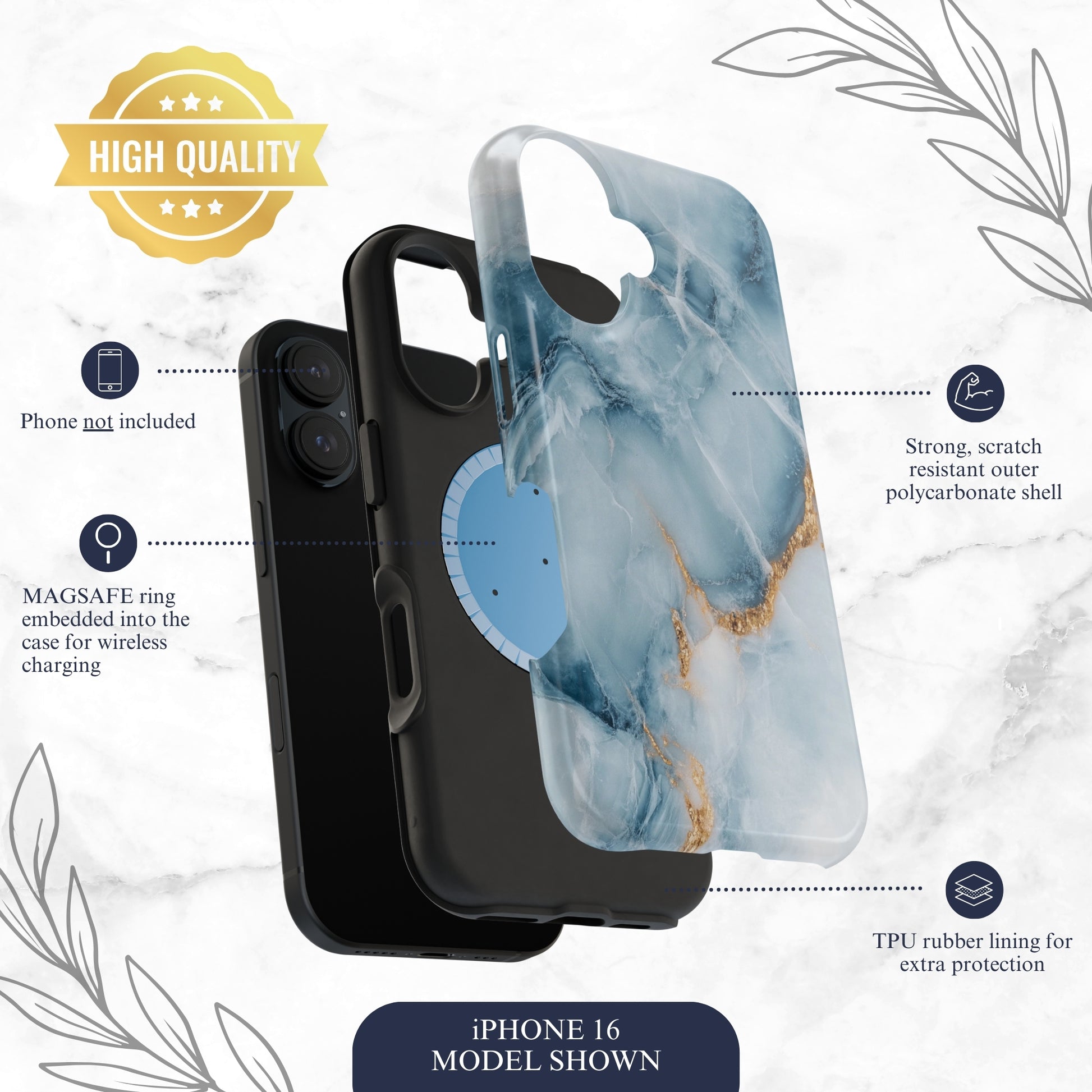 Glacier - Magsafe iPhone Case Phone Case-aesthetic phone case-shockproof phone case-cute phone case-designer phone case-elegant phone case-luxury phone case-phone accessories-fashion accessory