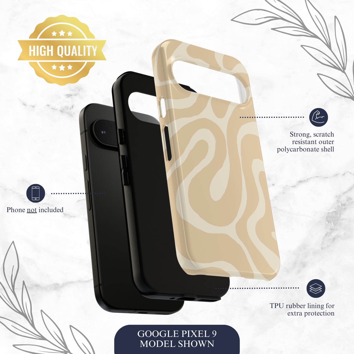 Caramel Twist - Google Pixel Case Phone Case-aesthetic phone case-shockproof phone case-cute phone case-designer phone case-elegant phone case-luxury phone case-phone accessories-fashion accessory