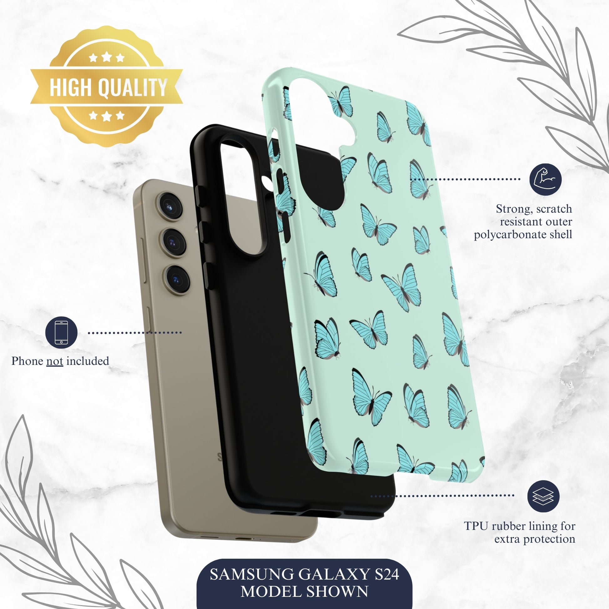 Flutter - Samsung Galaxy Case Phone Case-aesthetic phone case-shockproof phone case-cute phone case-designer phone case-elegant phone case-luxury phone case-phone accessories-fashion accessory
