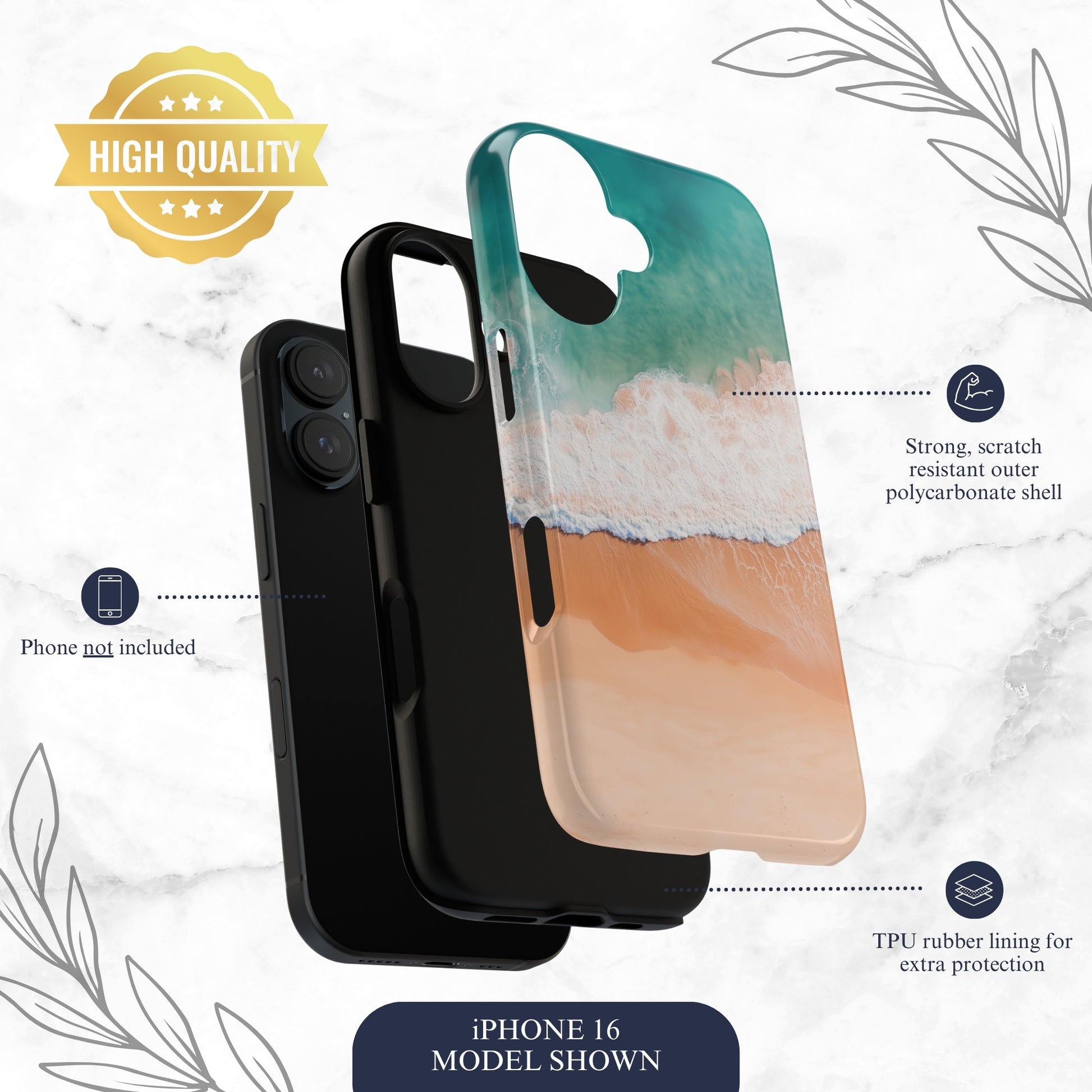 Tide - iPhone Case Phone Case-aesthetic phone case-shockproof phone case-cute phone case-designer phone case-elegant phone case-luxury phone case-phone accessories-fashion accessory
