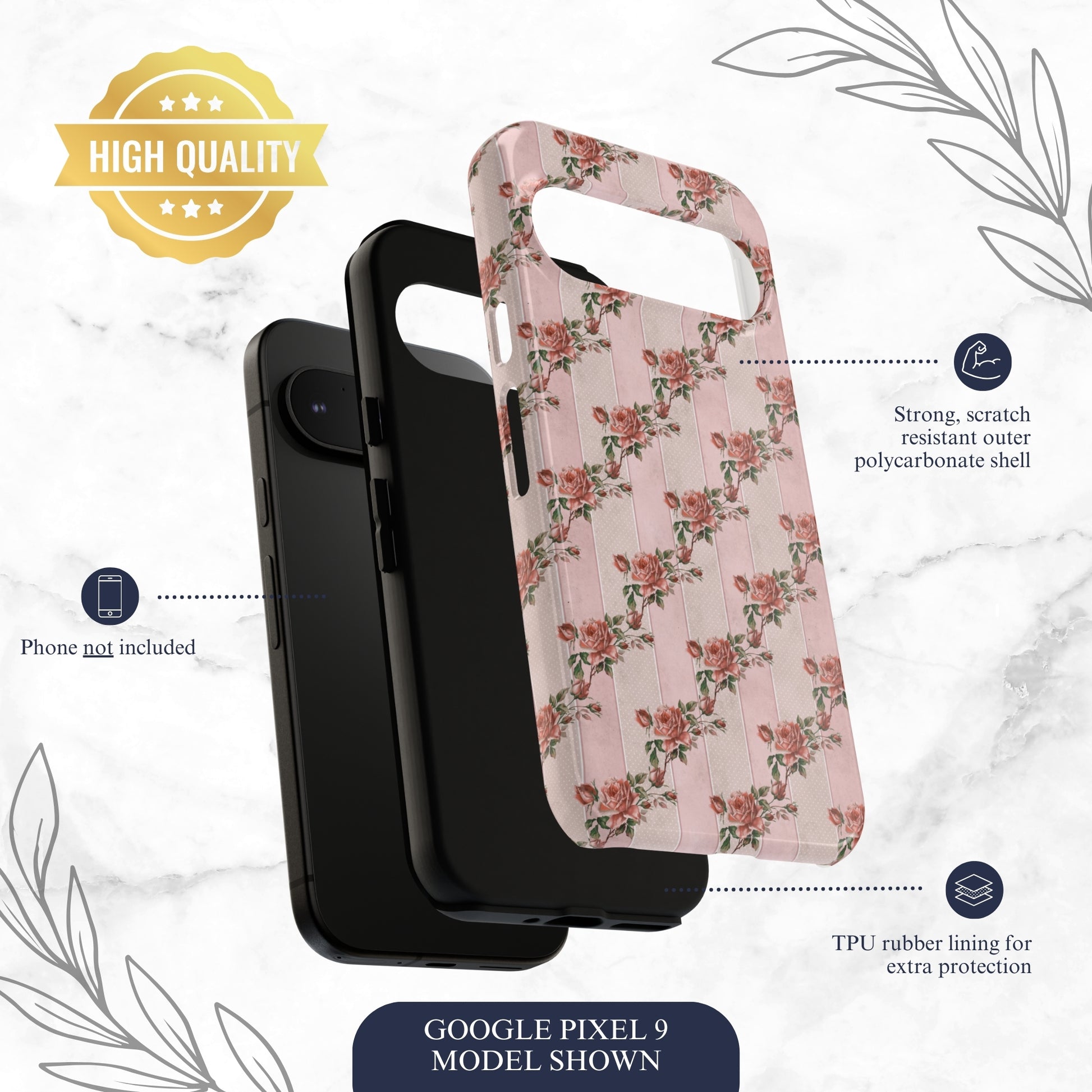 Rose Parlor - Google Pixel Case Phone Case-aesthetic phone case-shockproof phone case-cute phone case-designer phone case-elegant phone case-luxury phone case-phone accessories-fashion accessory