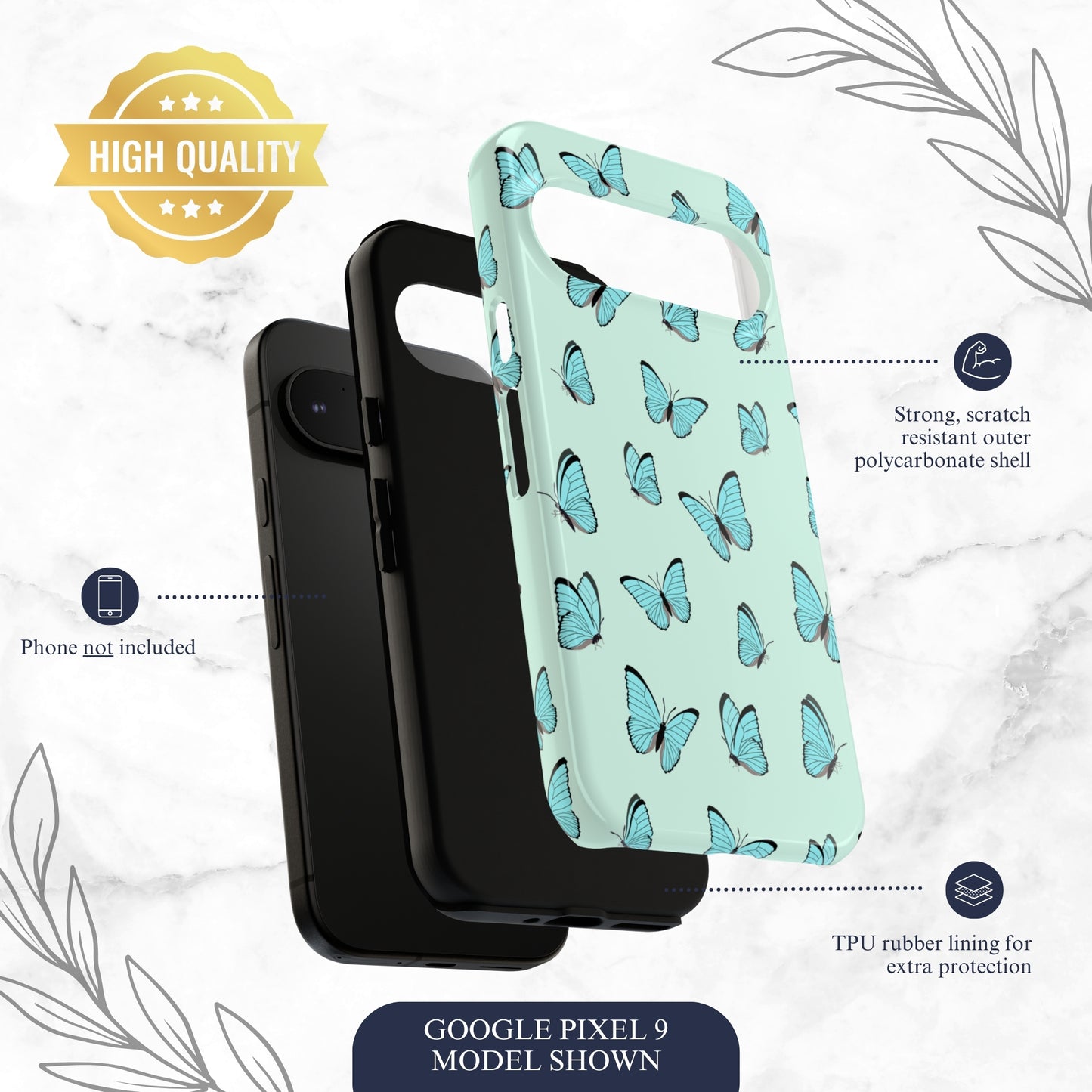 Flutter - Google Pixel Case Phone Case-aesthetic phone case-shockproof phone case-cute phone case-designer phone case-elegant phone case-luxury phone case-phone accessories-fashion accessory