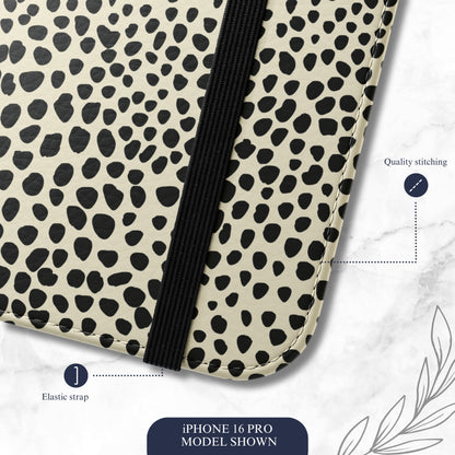 Vanilla Mocha - iPhone Flip Case Wallet, Leather Folio Case Phone Case-aesthetic phone case-shockproof phone case-cute phone case-designer phone case-elegant phone case-luxury phone case-phone accessories-fashion accessory