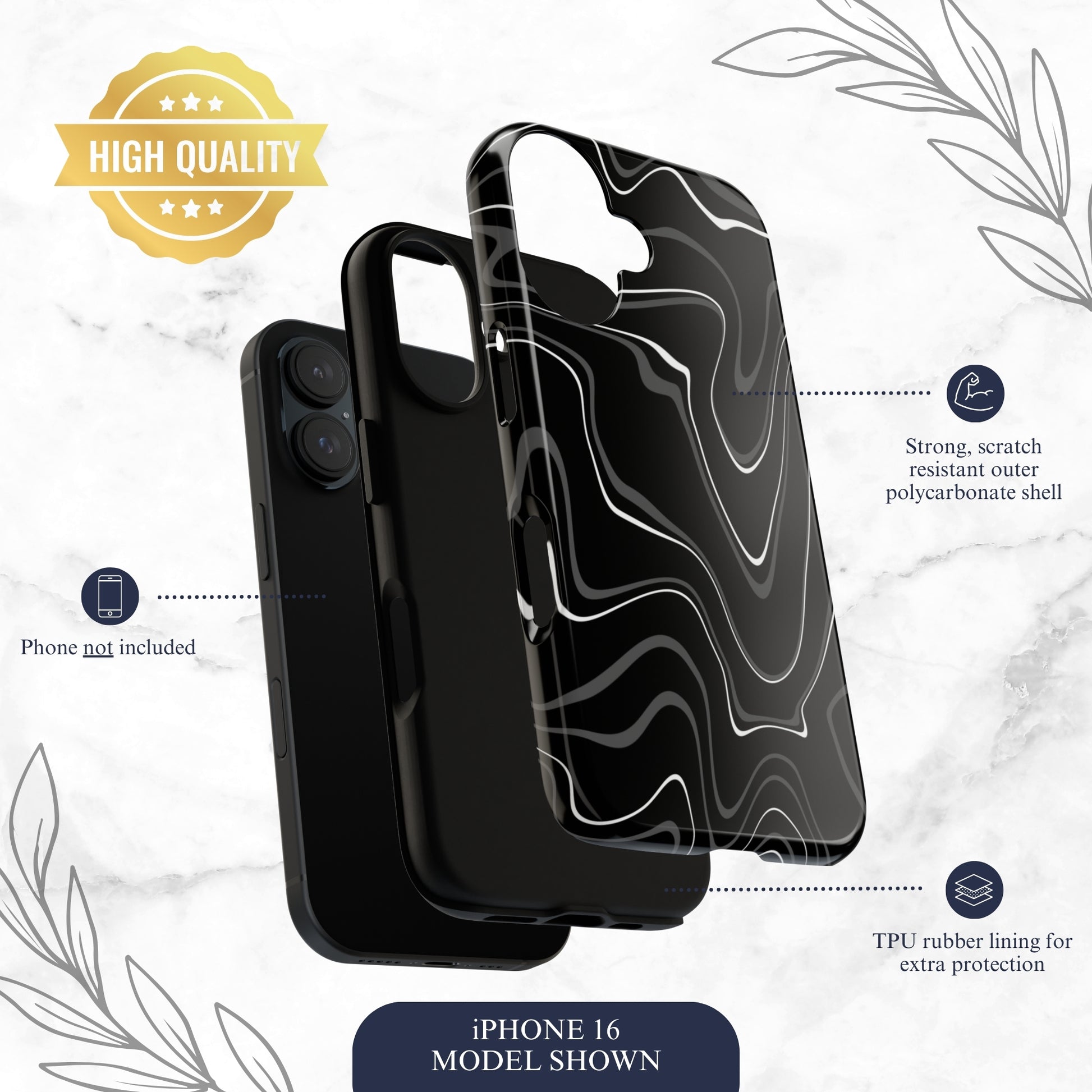 Night Threads - iPhone Case Phone Case-aesthetic phone case-shockproof phone case-cute phone case-designer phone case-elegant phone case-luxury phone case-phone accessories-fashion accessory