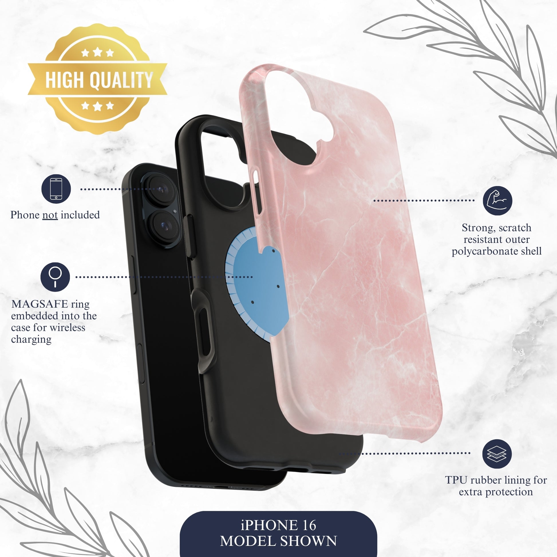 Rosy Gossip - Magsafe iPhone Case Phone Case-aesthetic phone case-shockproof phone case-cute phone case-designer phone case-elegant phone case-luxury phone case-phone accessories-fashion accessory