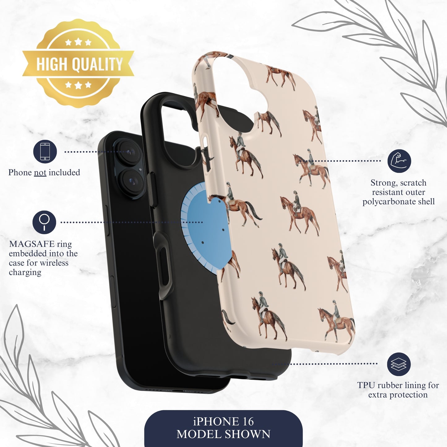 Graceful Gallop - Magsafe iPhone Case Phone Case-aesthetic phone case-shockproof phone case-cute phone case-designer phone case-elegant phone case-luxury phone case-phone accessories-fashion accessory