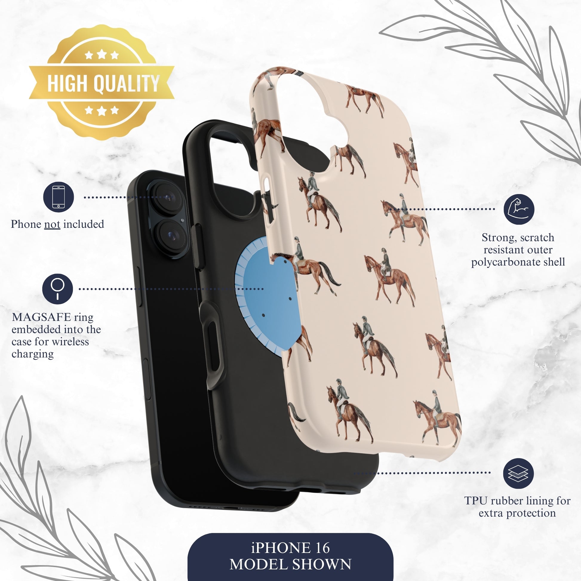 Graceful Gallop - Magsafe iPhone Case Phone Case-aesthetic phone case-shockproof phone case-cute phone case-designer phone case-elegant phone case-luxury phone case-phone accessories-fashion accessory
