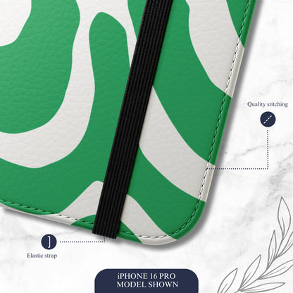 Pistachio - iPhone Flip Case Wallet, Leather Folio Case Phone Case-aesthetic phone case-shockproof phone case-cute phone case-designer phone case-elegant phone case-luxury phone case-phone accessories-fashion accessory