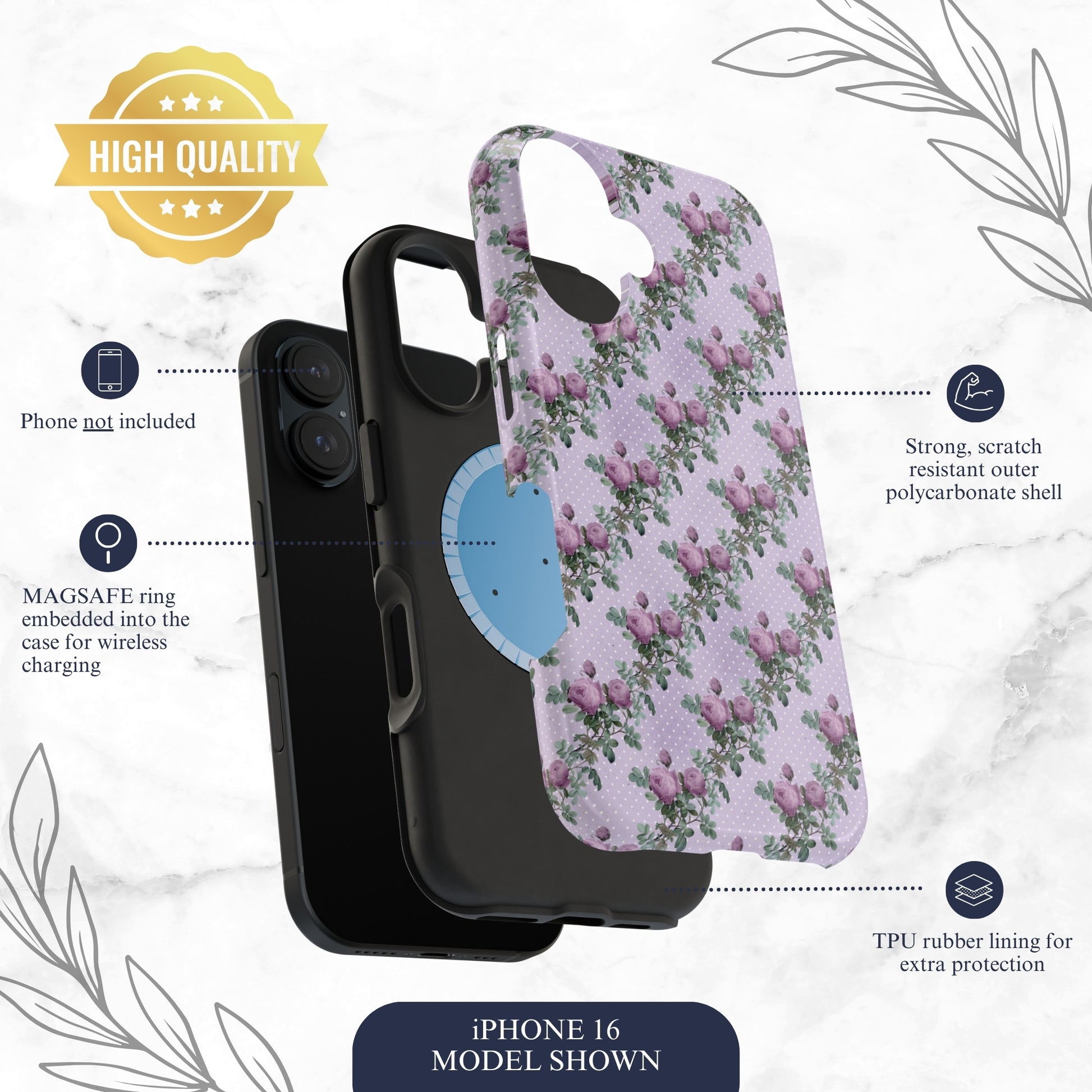Just Because - Magsafe iPhone Case Phone Case-aesthetic phone case-shockproof phone case-cute phone case-designer phone case-elegant phone case-luxury phone case-phone accessories-fashion accessory