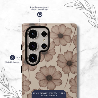 Sepia Bloom - Samsung Galaxy Case Phone Case-aesthetic phone case-shockproof phone case-cute phone case-designer phone case-elegant phone case-luxury phone case-phone accessories-fashion accessory