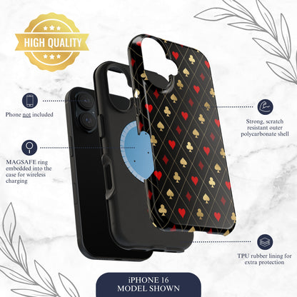 Royal Flush - Magsafe iPhone Case Phone Case-aesthetic phone case-shockproof phone case-cute phone case-designer phone case-elegant phone case-luxury phone case-phone accessories-fashion accessory