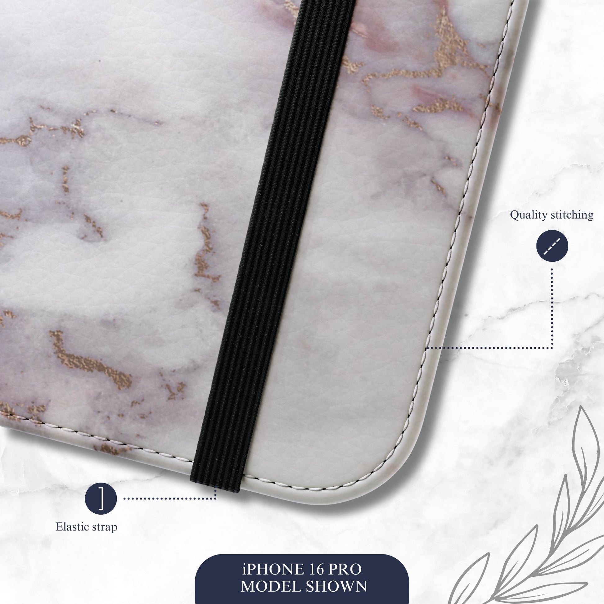 Luna Quartz - iPhone Flip Case Wallet, Leather Folio Case Phone Case-aesthetic phone case-shockproof phone case-cute phone case-designer phone case-elegant phone case-luxury phone case-phone accessories-fashion accessory