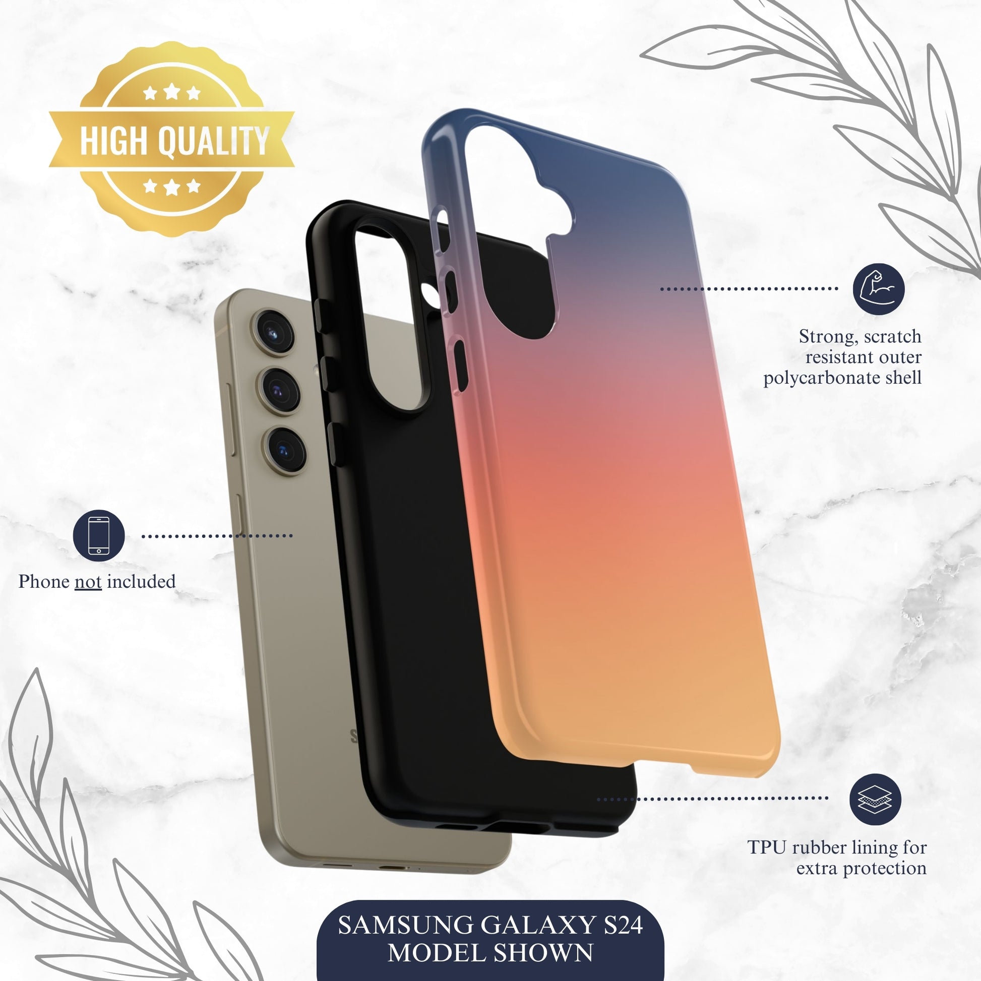 Sunset Aura - Samsung Galaxy Case Phone Case-aesthetic phone case-shockproof phone case-cute phone case-designer phone case-elegant phone case-luxury phone case-phone accessories-fashion accessory