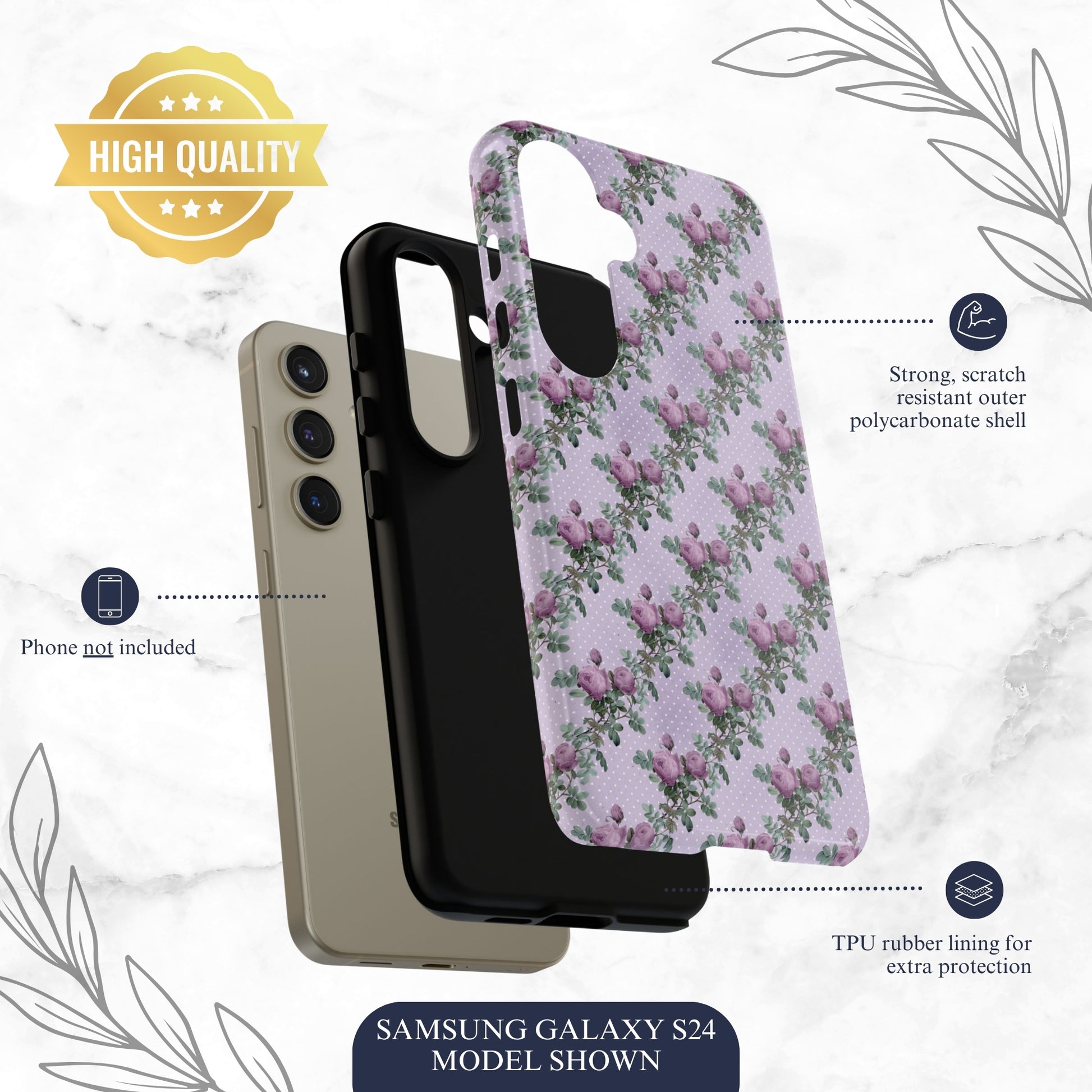 Just Because - Samsung Galaxy Case Phone Case-aesthetic phone case-shockproof phone case-cute phone case-designer phone case-elegant phone case-luxury phone case-phone accessories-fashion accessory