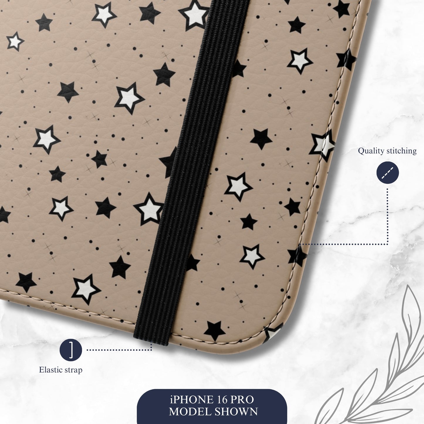 Stargazer - iPhone Flip Case Wallet, Leather Folio Case Phone Case-aesthetic phone case-shockproof phone case-cute phone case-designer phone case-elegant phone case-luxury phone case-phone accessories-fashion accessory
