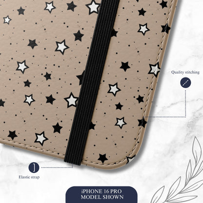 Stargazer - iPhone Flip Case Wallet, Leather Folio Case Phone Case-aesthetic phone case-shockproof phone case-cute phone case-designer phone case-elegant phone case-luxury phone case-phone accessories-fashion accessory