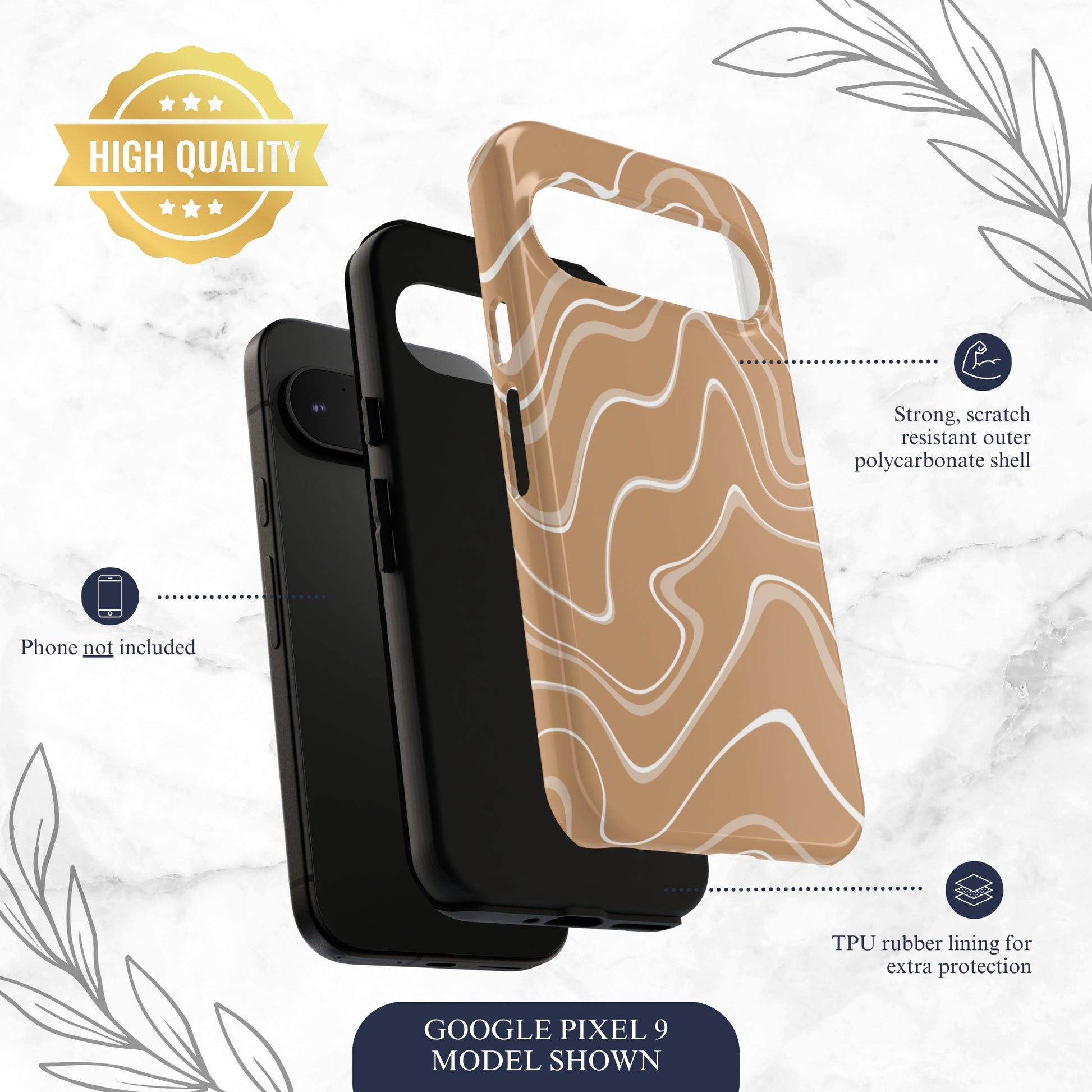 Toffee Twirl - Google Pixel Case Phone Case-aesthetic phone case-shockproof phone case-cute phone case-designer phone case-elegant phone case-luxury phone case-phone accessories-fashion accessory