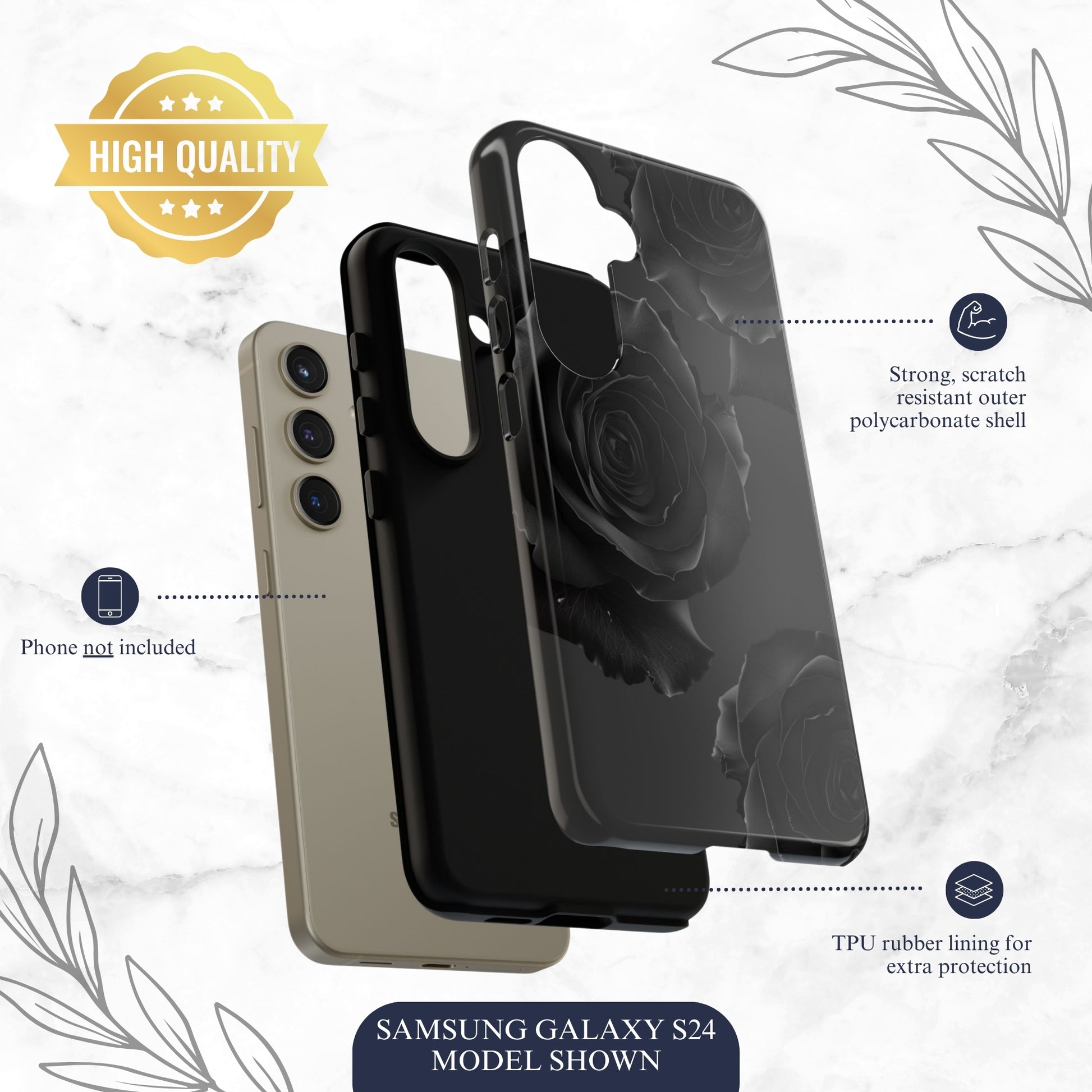 Dark Mystery - Samsung Galaxy Case Phone Case-aesthetic phone case-shockproof phone case-cute phone case-designer phone case-elegant phone case-luxury phone case-phone accessories-fashion accessory