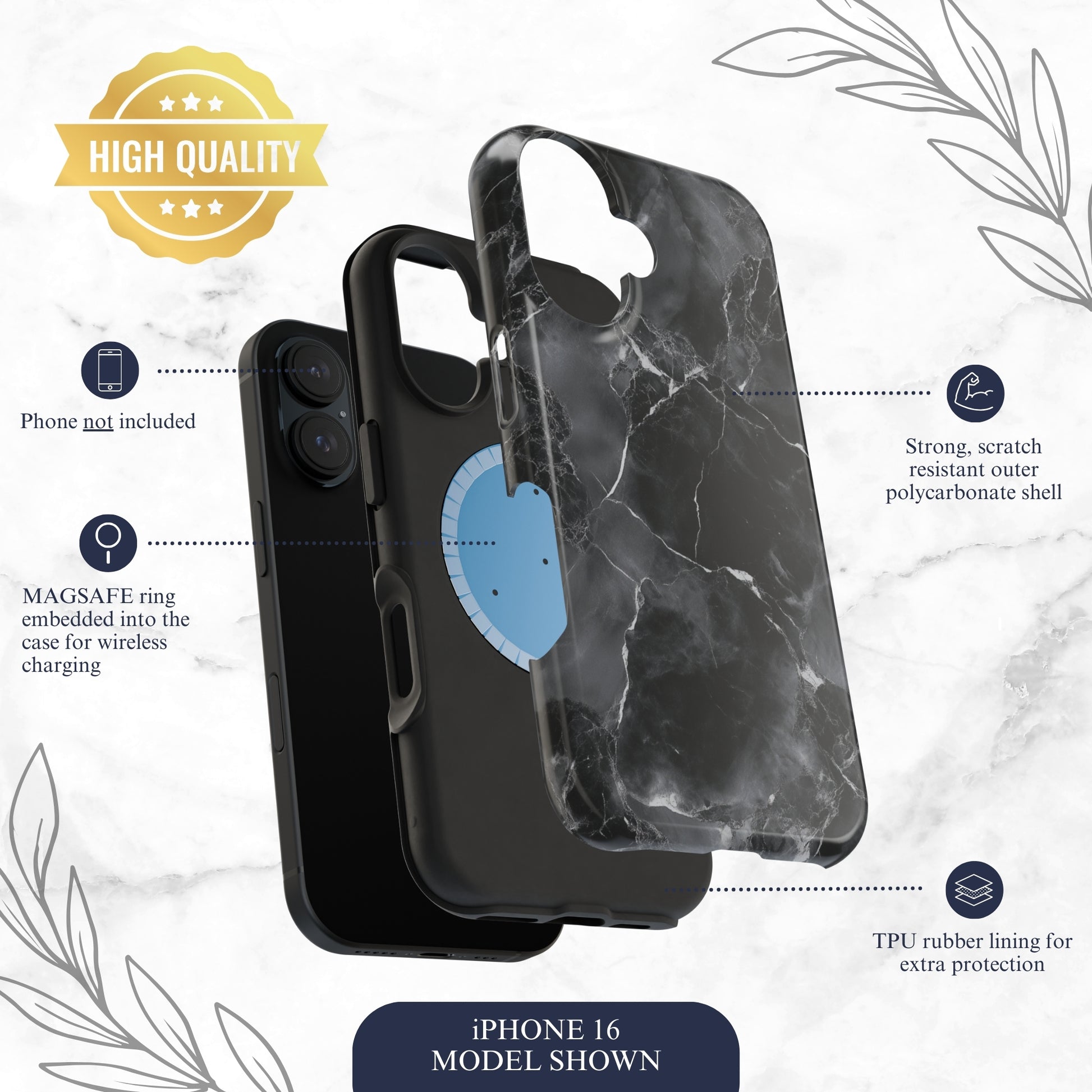 Obsidian - Magsafe iPhone Case Phone Case-aesthetic phone case-shockproof phone case-cute phone case-designer phone case-elegant phone case-luxury phone case-phone accessories-fashion accessory
