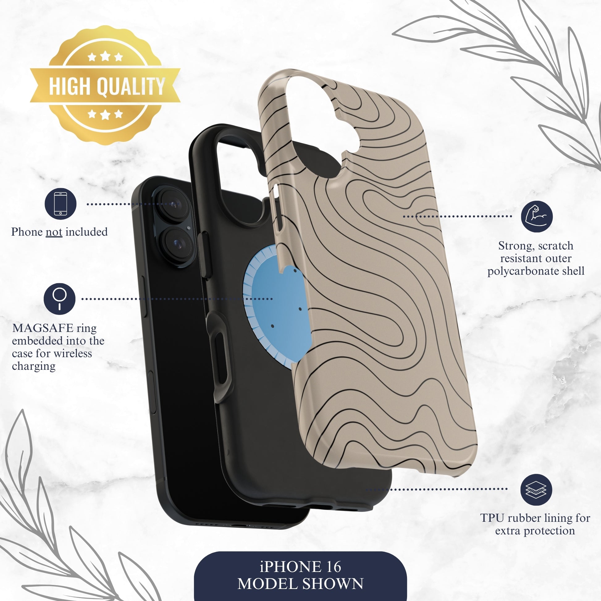 Earth Flow - Magsafe iPhone Case Phone Case-aesthetic phone case-shockproof phone case-cute phone case-designer phone case-elegant phone case-luxury phone case-phone accessories-fashion accessory