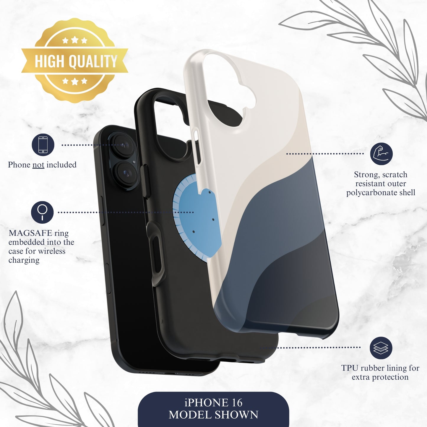 Distant Echo - Magsafe iPhone Case Phone Case-aesthetic phone case-shockproof phone case-cute phone case-designer phone case-elegant phone case-luxury phone case-phone accessories-fashion accessory