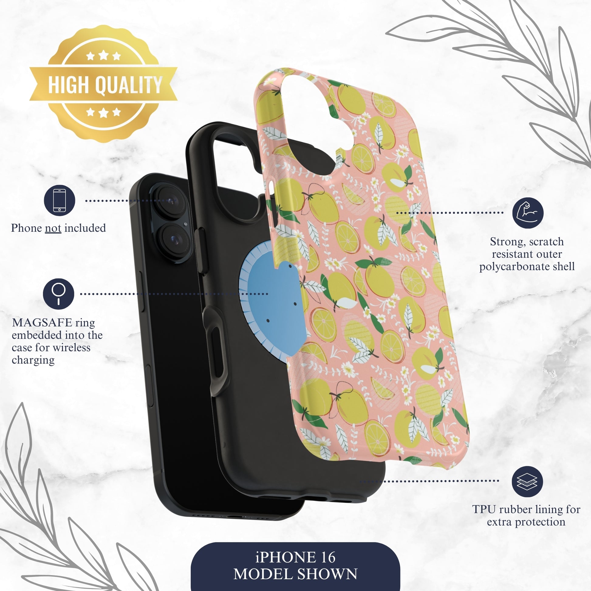 Pink Lemonade - Magsafe iPhone Case Phone Case-aesthetic phone case-shockproof phone case-cute phone case-designer phone case-elegant phone case-luxury phone case-phone accessories-fashion accessory