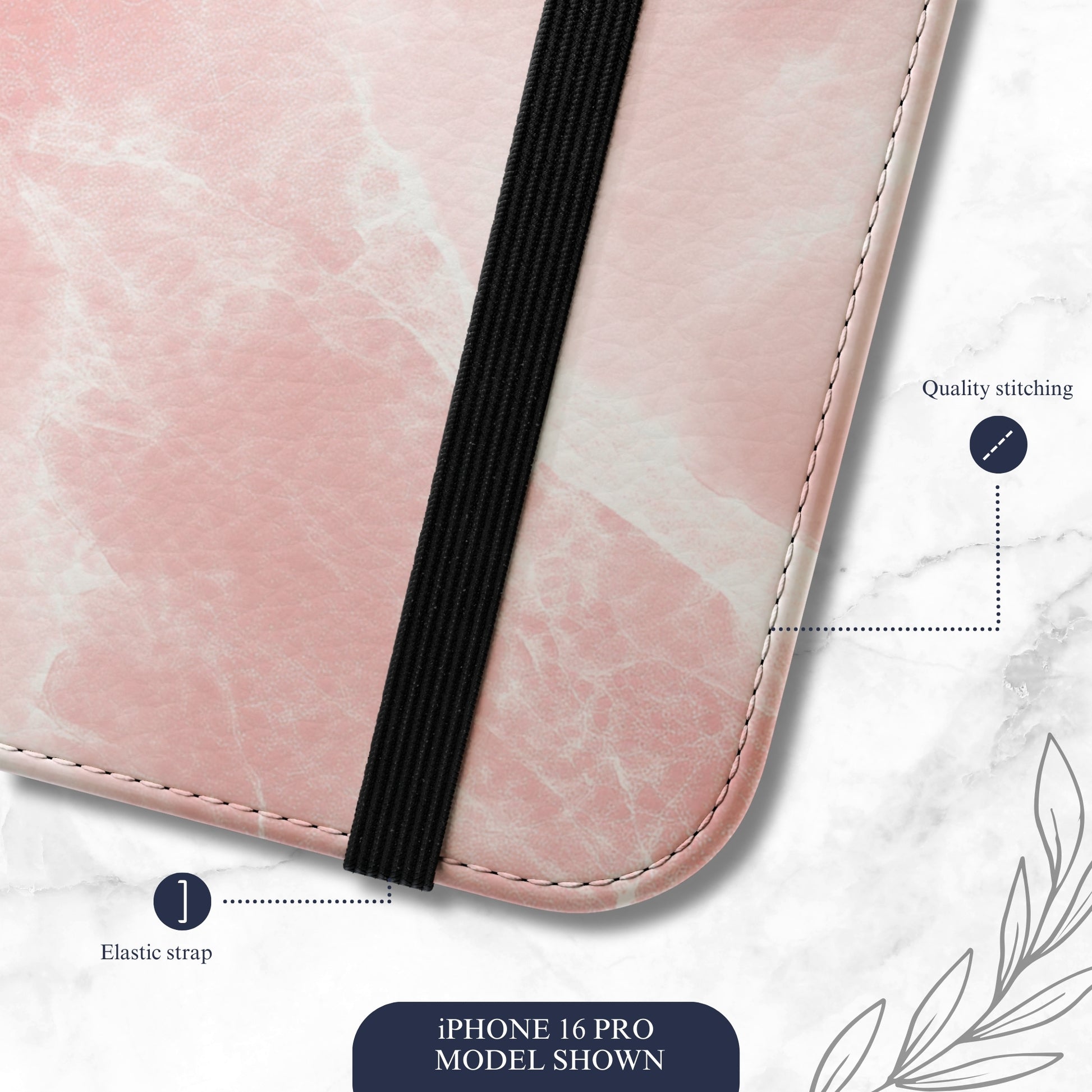 Rosy Gossip - iPhone Flip Case Wallet, Leather Folio Case Phone Case-aesthetic phone case-shockproof phone case-cute phone case-designer phone case-elegant phone case-luxury phone case-phone accessories-fashion accessory