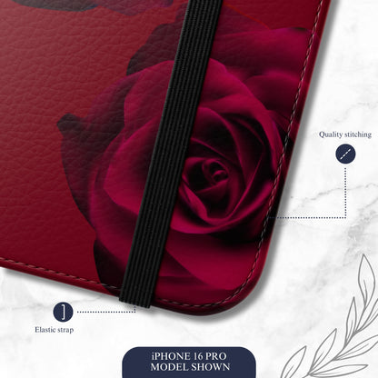 Bold Beauty - iPhone Flip Case Wallet, Leather Folio Case Phone Case-aesthetic phone case-shockproof phone case-cute phone case-designer phone case-elegant phone case-luxury phone case-phone accessories-fashion accessory