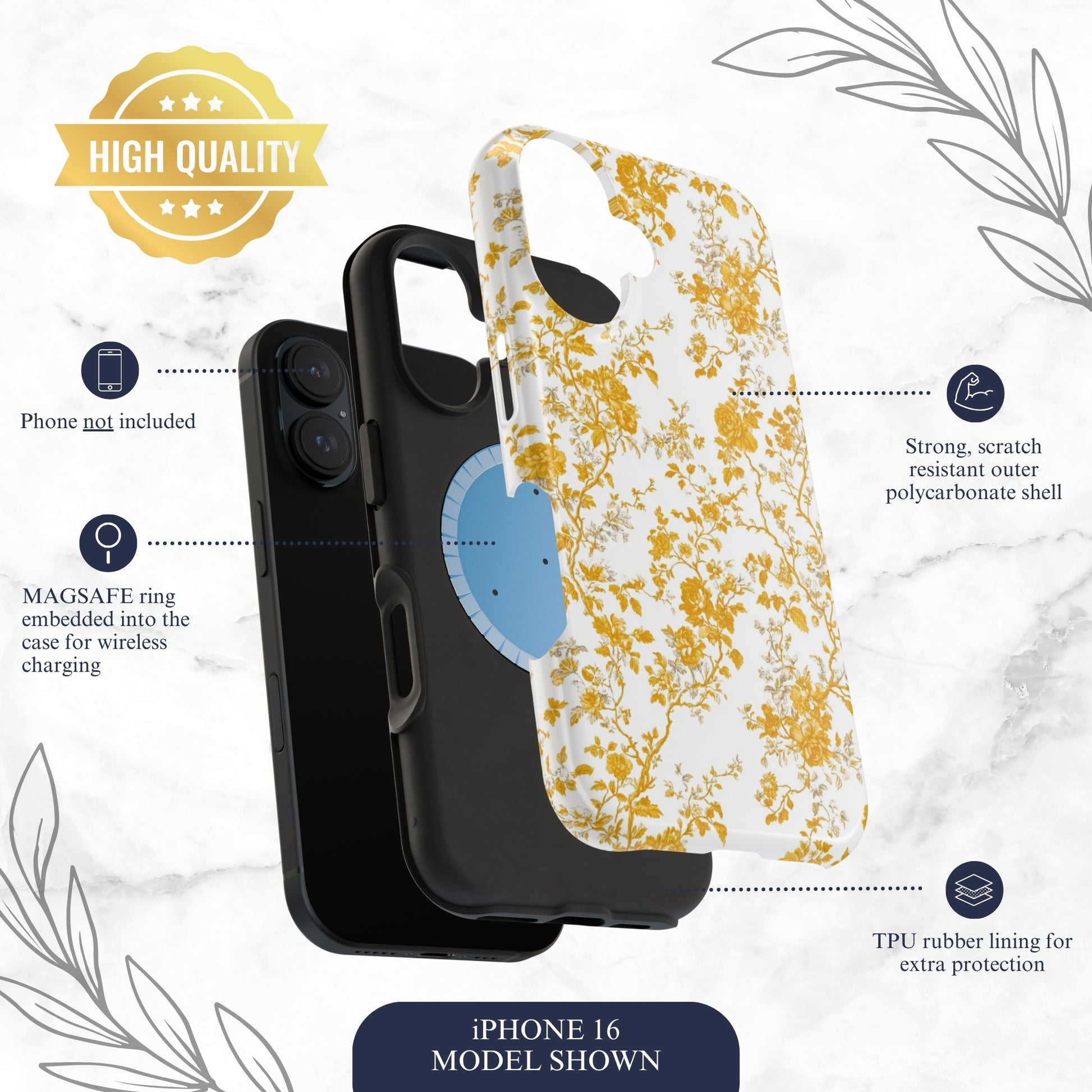 Radiant Toile - Magsafe iPhone Case Phone Case-aesthetic phone case-shockproof phone case-cute phone case-designer phone case-elegant phone case-luxury phone case-phone accessories-fashion accessory