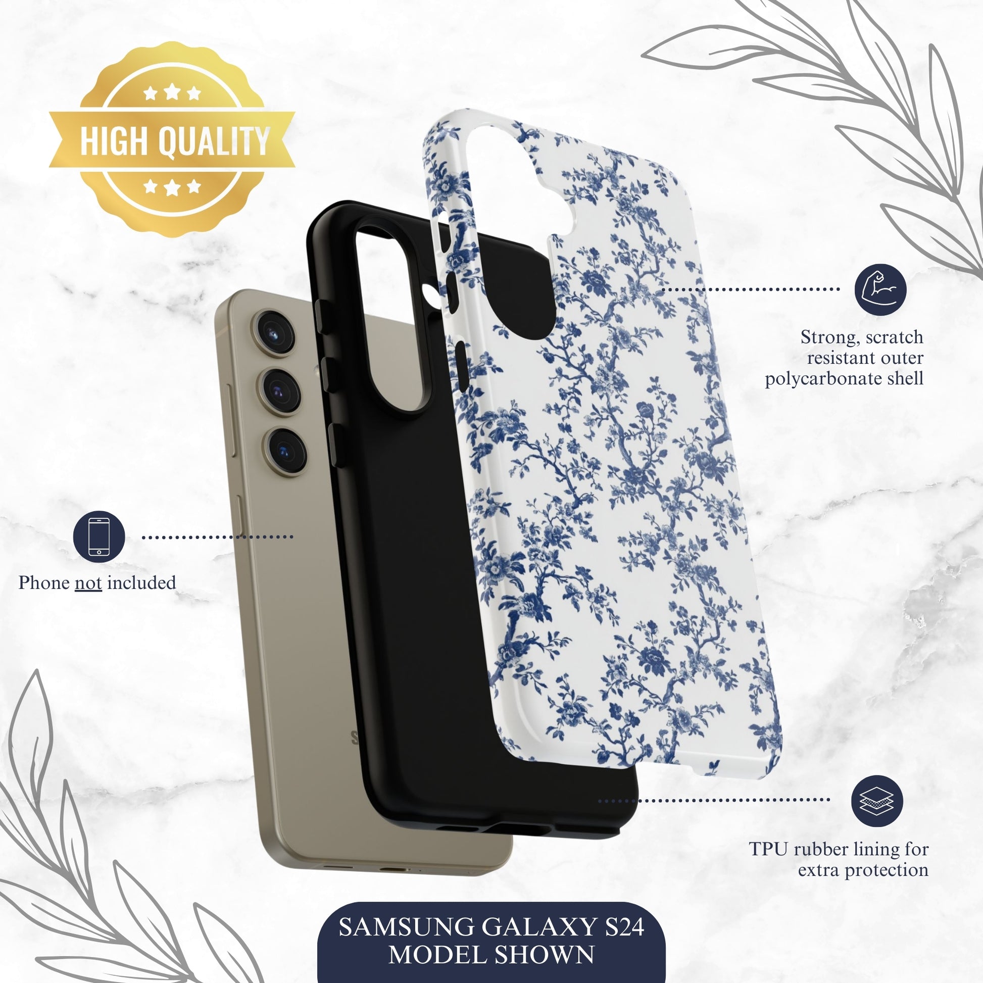 Frosted Toile - Samsung Galaxy Case Phone Case-aesthetic phone case-shockproof phone case-cute phone case-designer phone case-elegant phone case-luxury phone case-phone accessories-fashion accessory
