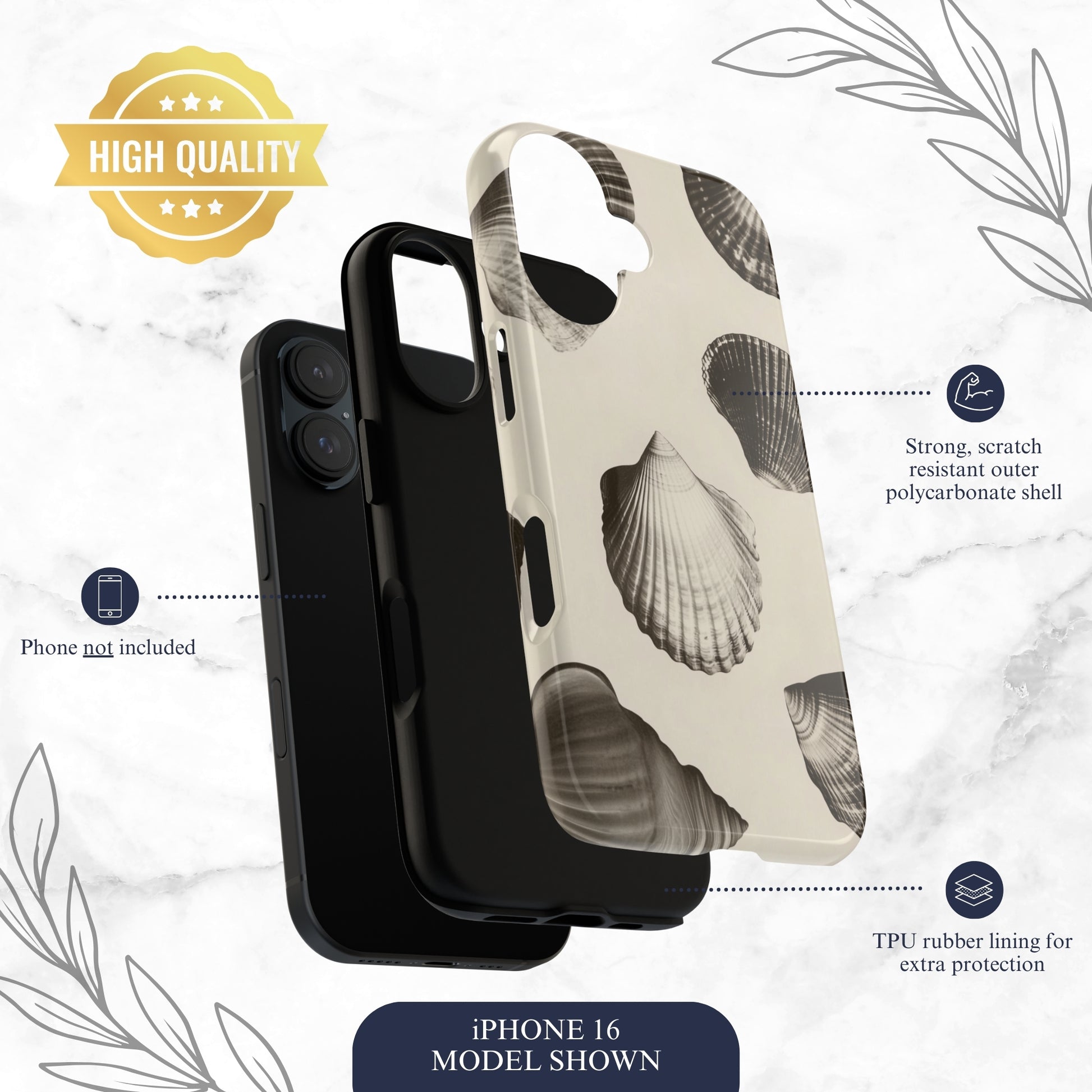Ocean Whisper - iPhone Case Phone Case-aesthetic phone case-shockproof phone case-cute phone case-designer phone case-elegant phone case-luxury phone case-phone accessories-fashion accessory