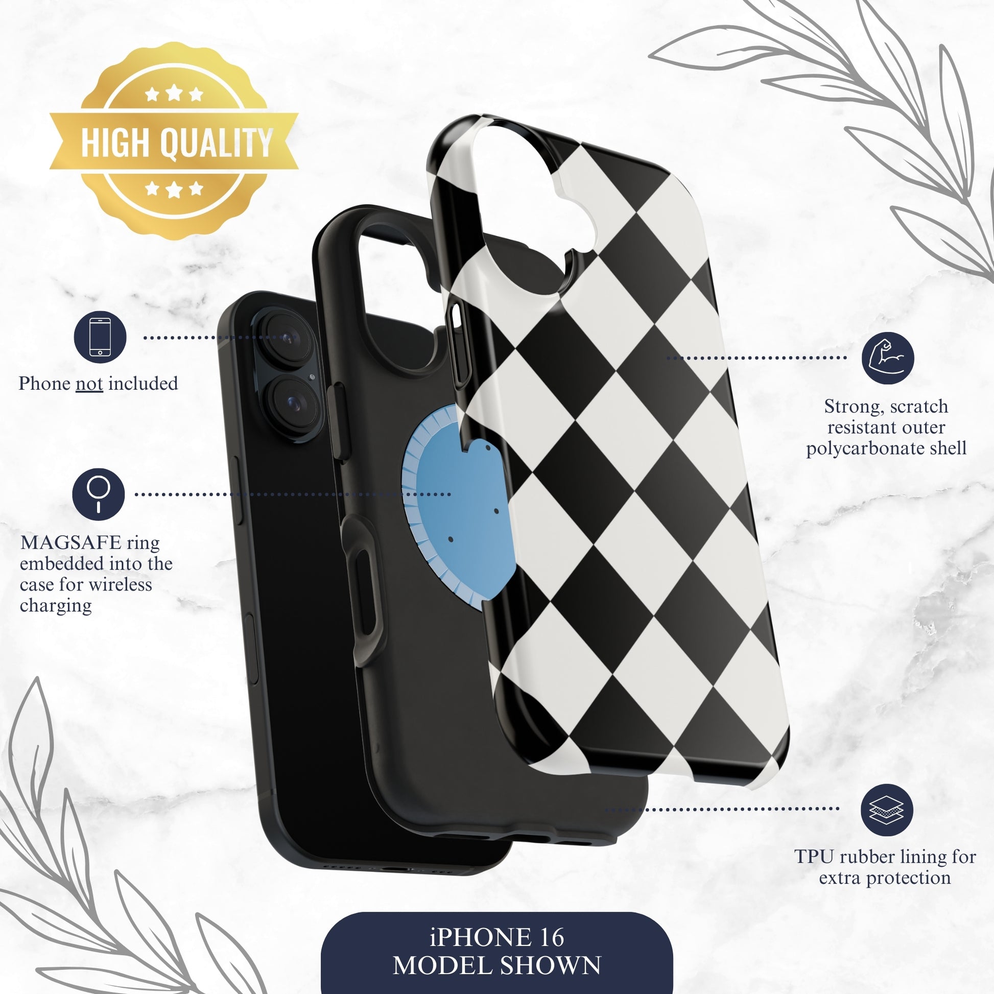 High Society - Magsafe iPhone Case Phone Case-aesthetic phone case-shockproof phone case-cute phone case-designer phone case-elegant phone case-luxury phone case-phone accessories-fashion accessory