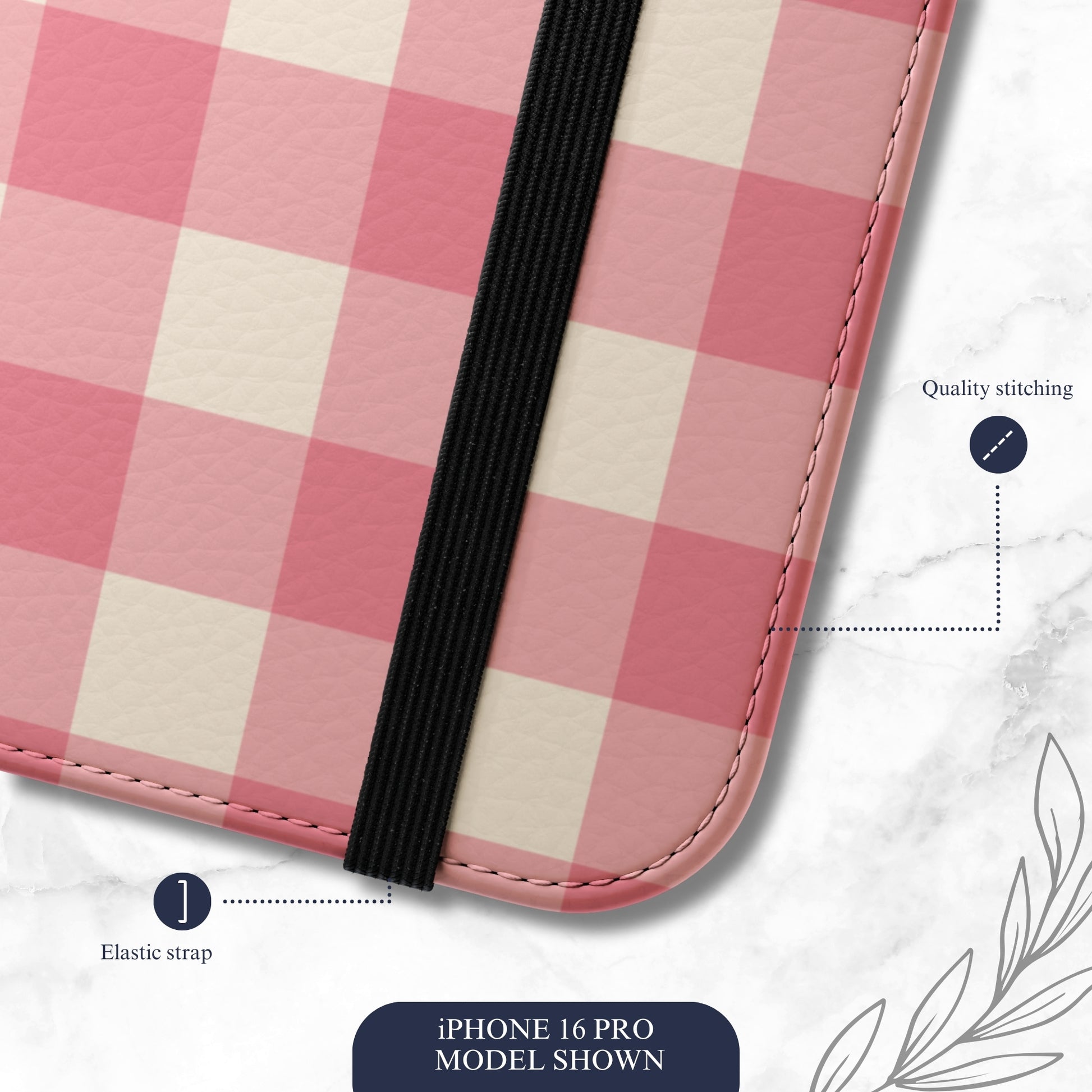 Pretty Pink - iPhone Flip Case Wallet, Leather Folio Case Phone Case-aesthetic phone case-shockproof phone case-cute phone case-designer phone case-elegant phone case-luxury phone case-phone accessories-fashion accessory
