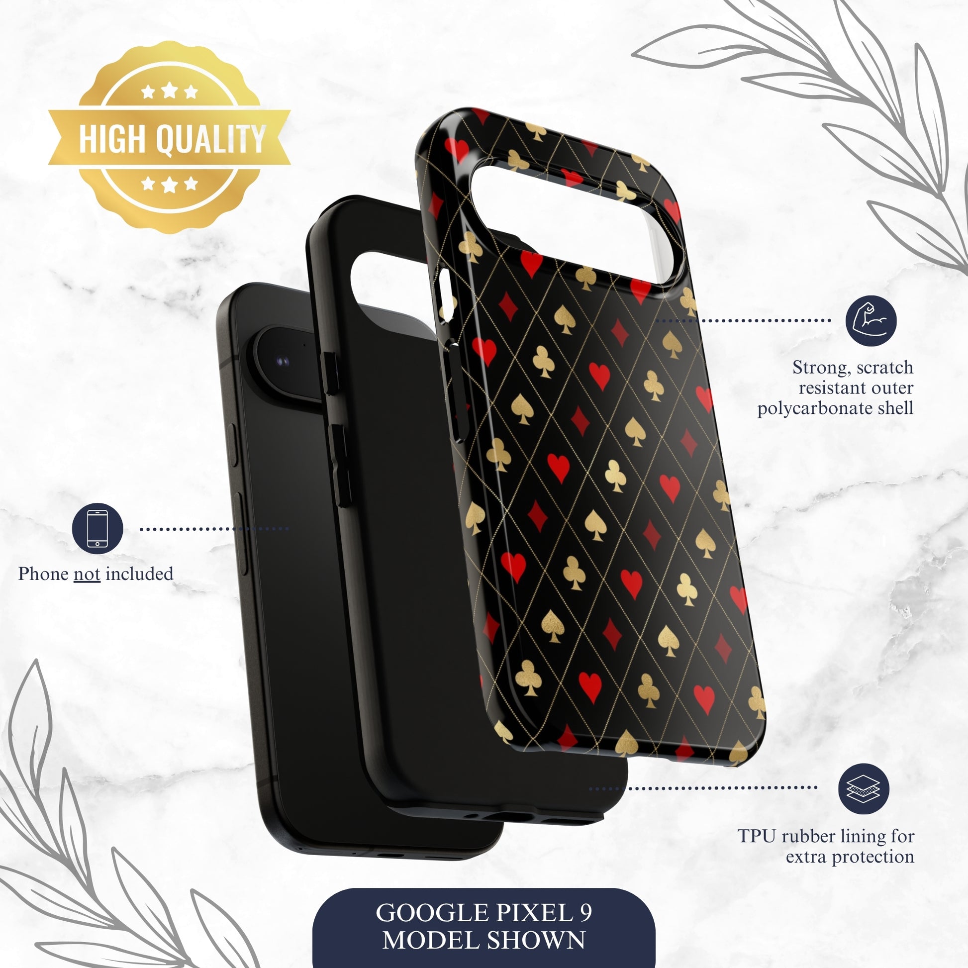 Royal Flush - Google Pixel Case Phone Case-aesthetic phone case-shockproof phone case-cute phone case-designer phone case-elegant phone case-luxury phone case-phone accessories-fashion accessory