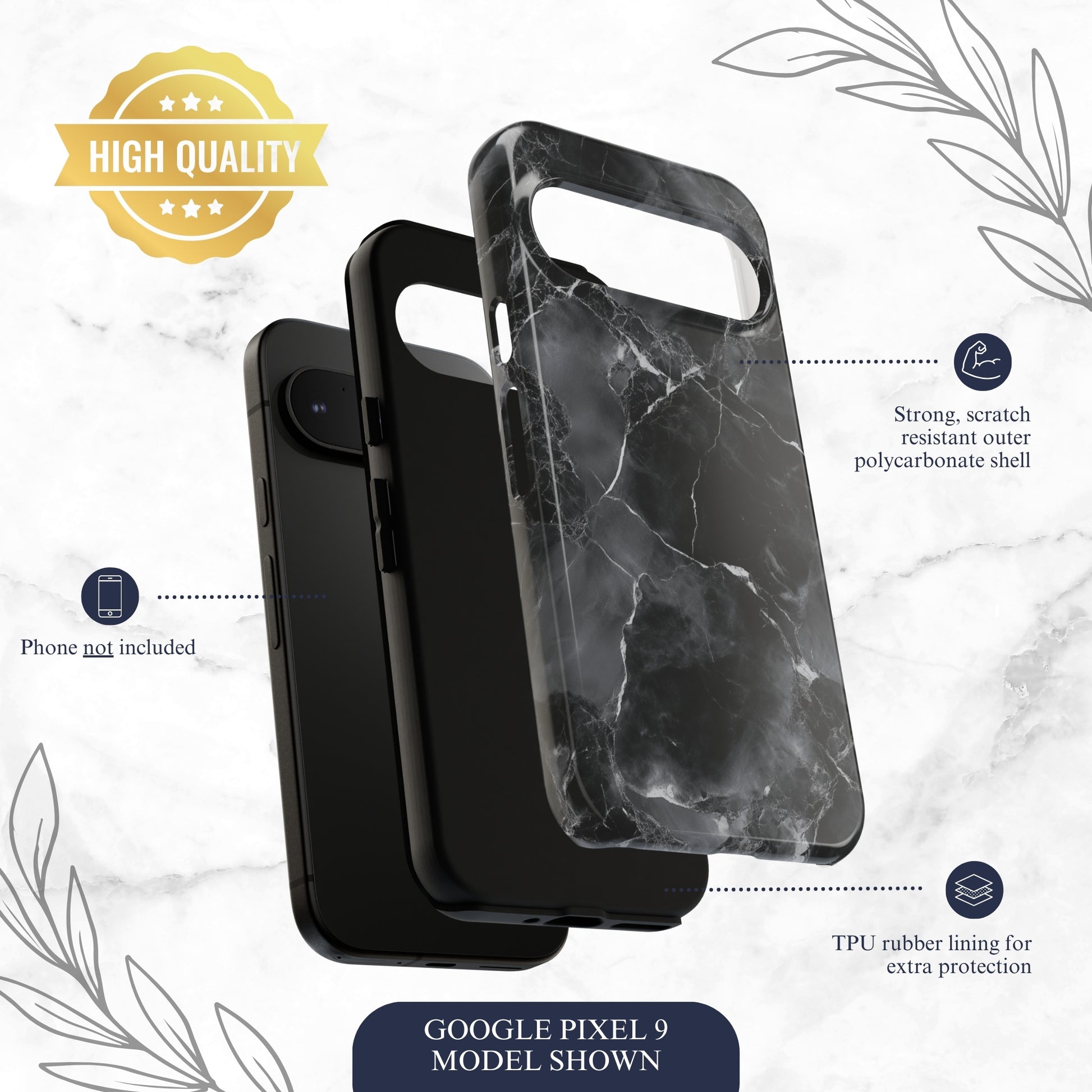 Obsidian - Google Pixel Case Phone Case-aesthetic phone case-shockproof phone case-cute phone case-designer phone case-elegant phone case-luxury phone case-phone accessories-fashion accessory