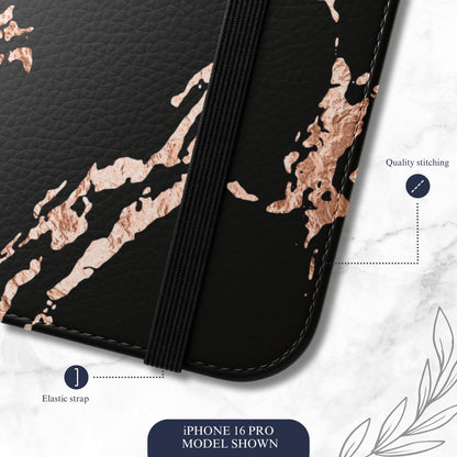 Molten Luxe - iPhone Flip Case Wallet, Leather Folio Case Phone Case-aesthetic phone case-shockproof phone case-cute phone case-designer phone case-elegant phone case-luxury phone case-phone accessories-fashion accessory