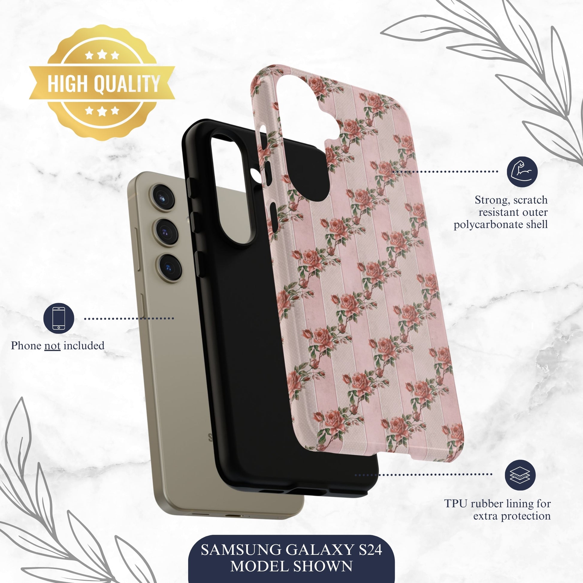 Rose Parlor - Samsung Galaxy Case Phone Case-aesthetic phone case-shockproof phone case-cute phone case-designer phone case-elegant phone case-luxury phone case-phone accessories-fashion accessory