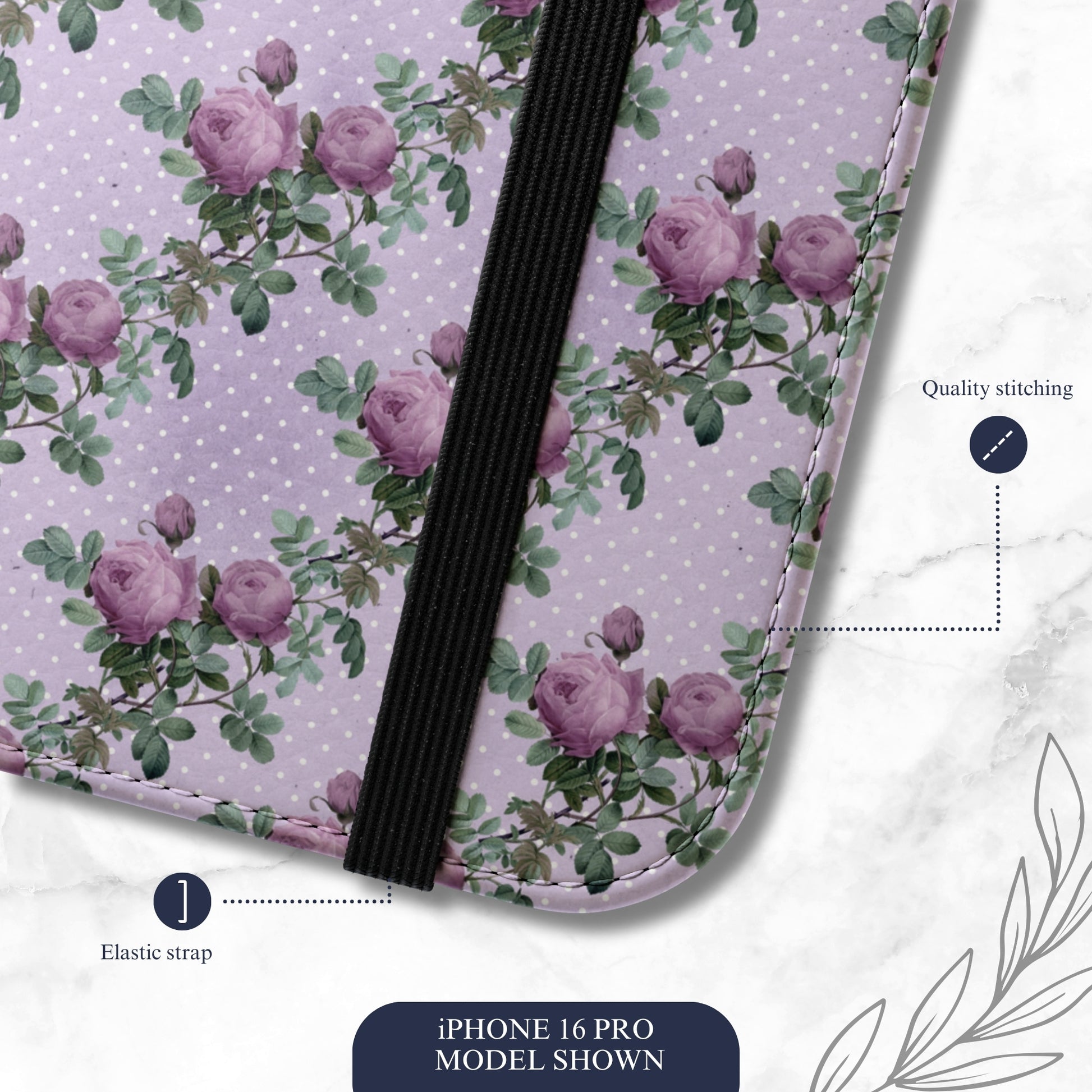 Just Because - iPhone Flip Case Wallet, Leather Folio Case Phone Case-aesthetic phone case-shockproof phone case-cute phone case-designer phone case-elegant phone case-luxury phone case-phone accessories-fashion accessory